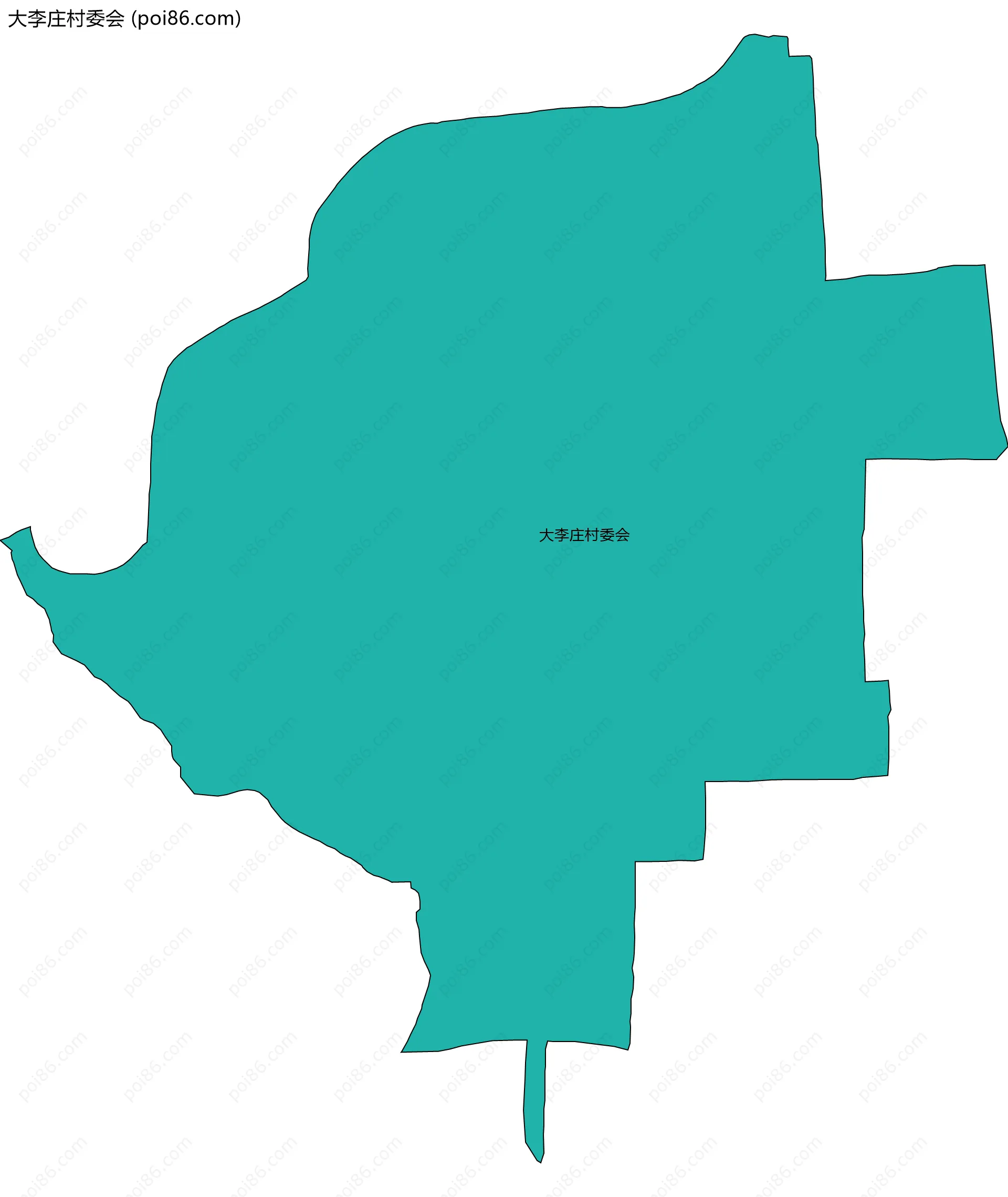 大李庄村委会边界地图