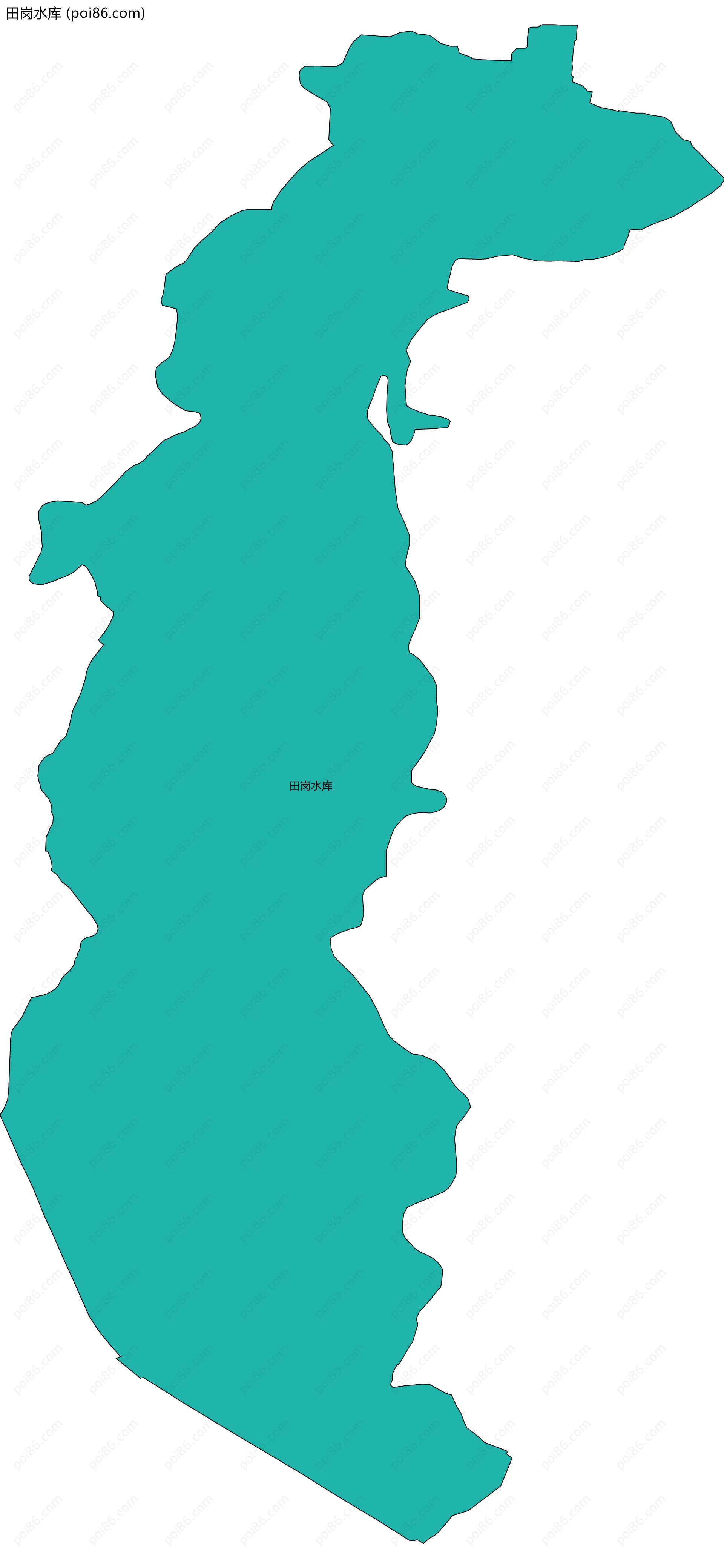 田岗水库边界地图