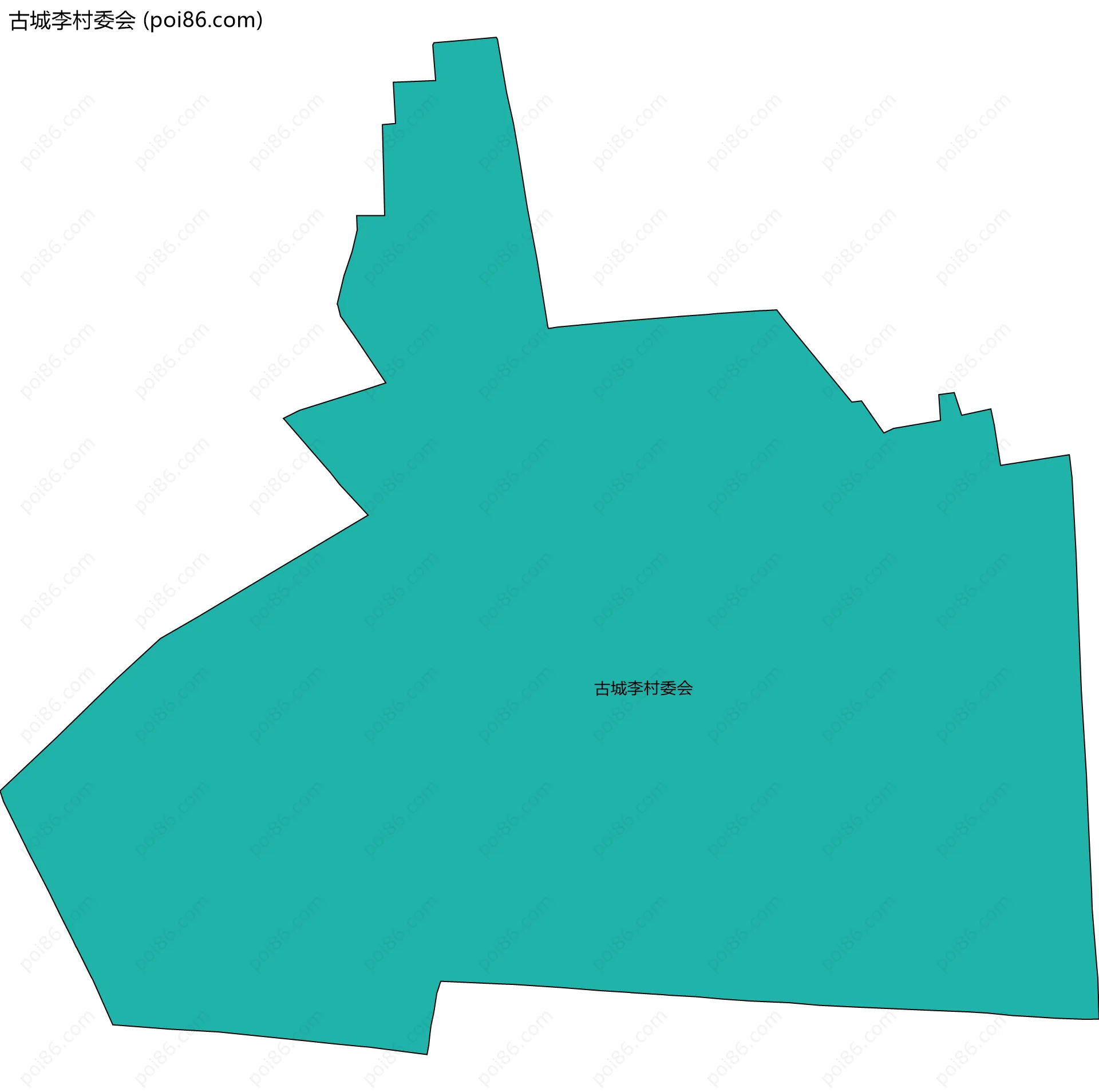 古城李村委会边界地图