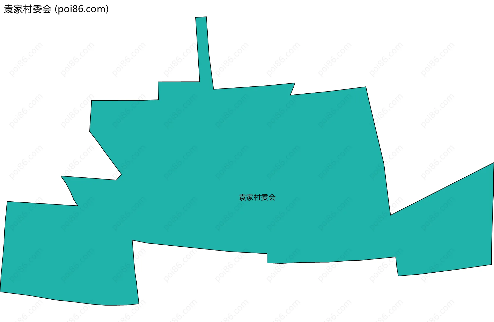 袁家村委会边界地图