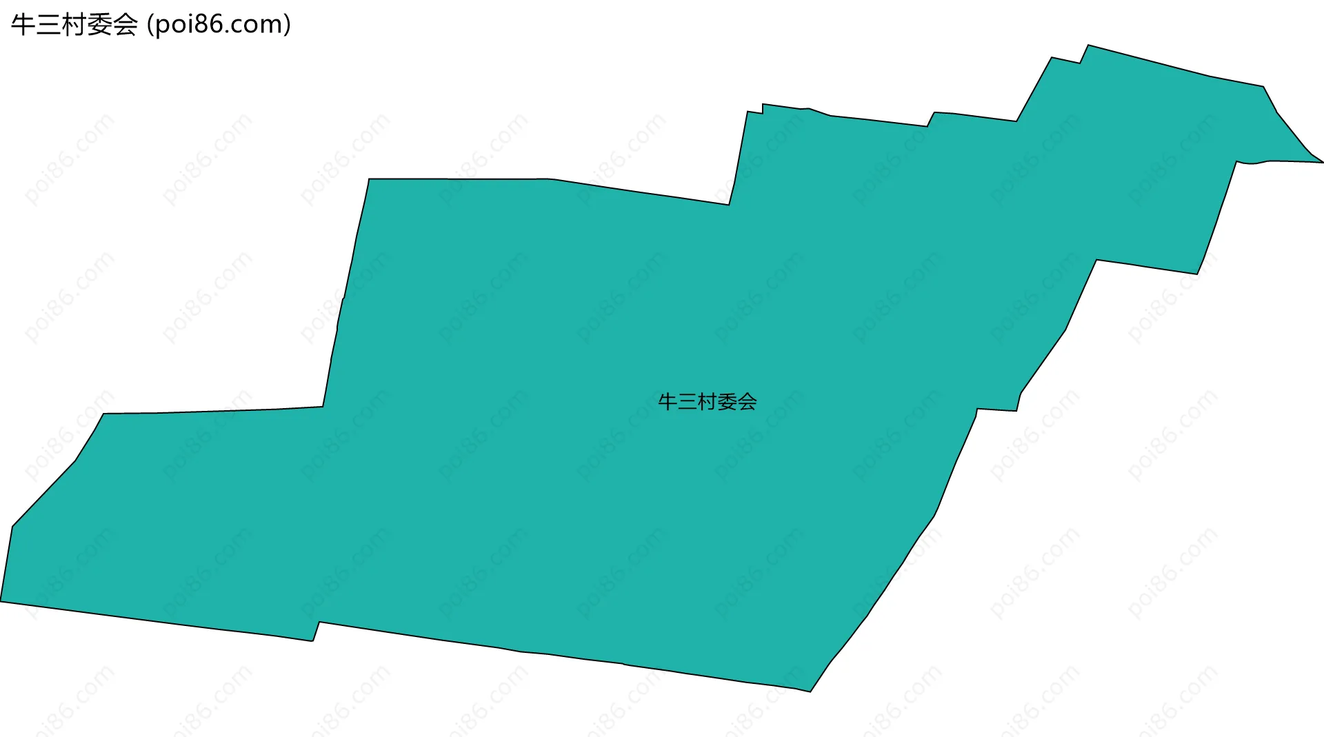 牛三村委会边界地图