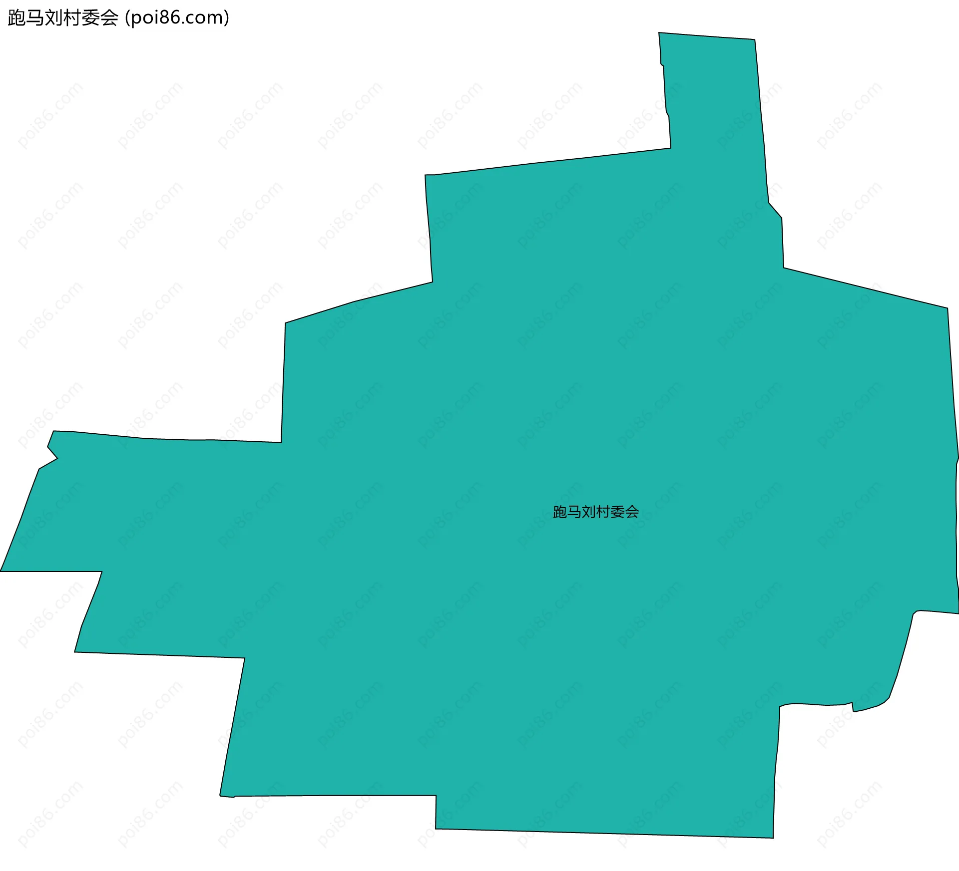 跑马刘村委会边界地图