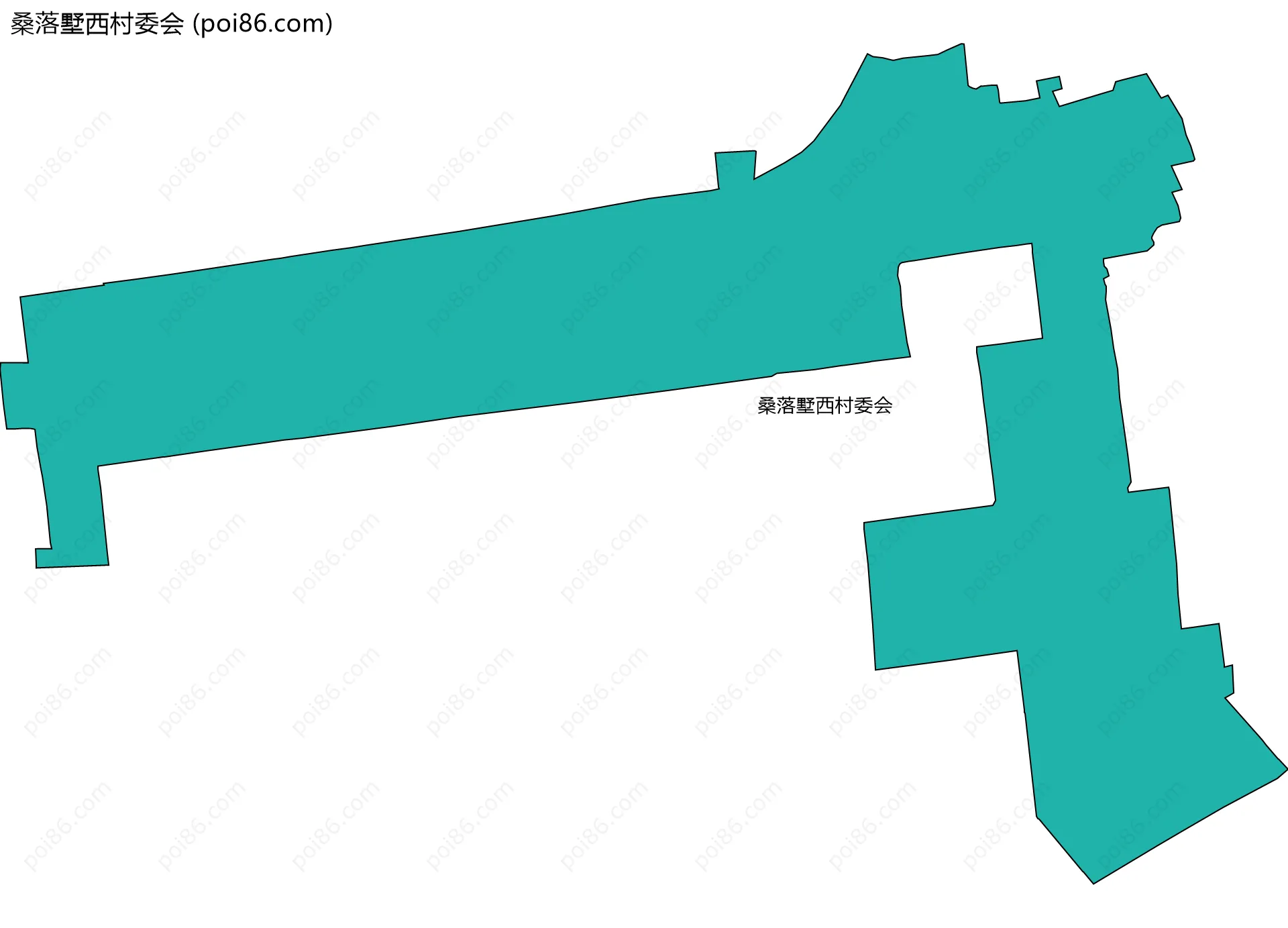 桑落墅西村委会边界地图