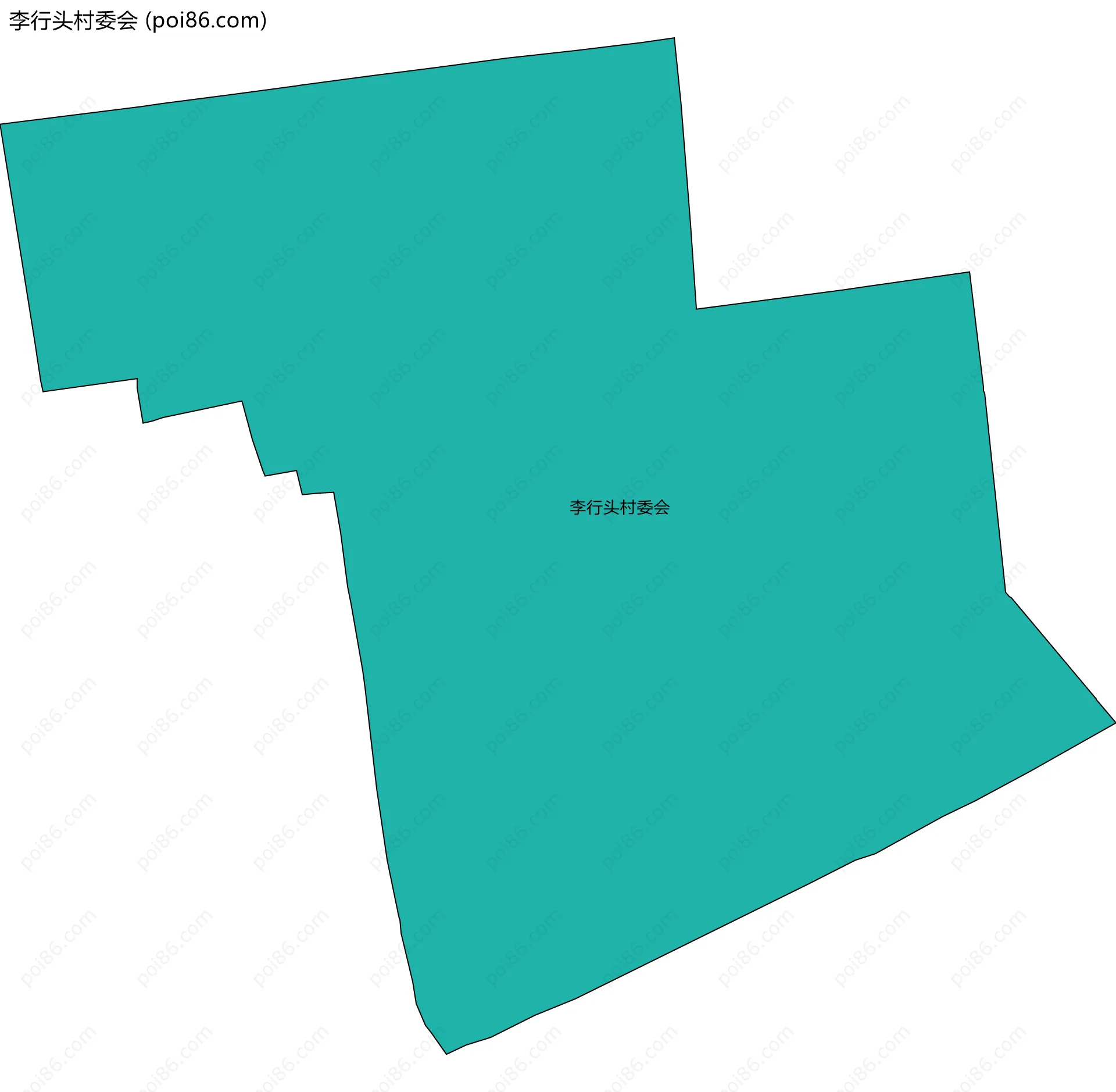 李行头村委会边界地图