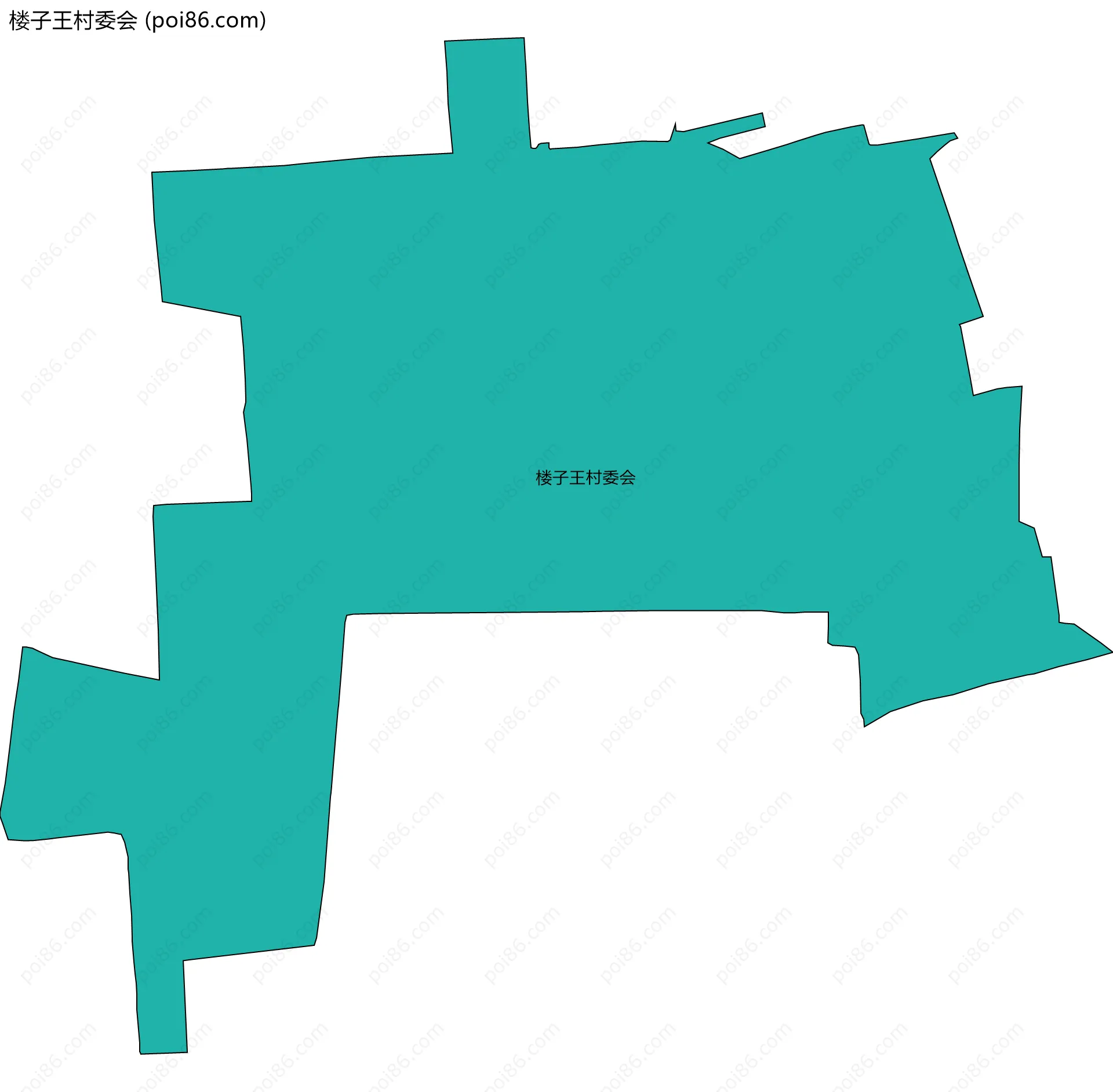 楼子王村委会边界地图