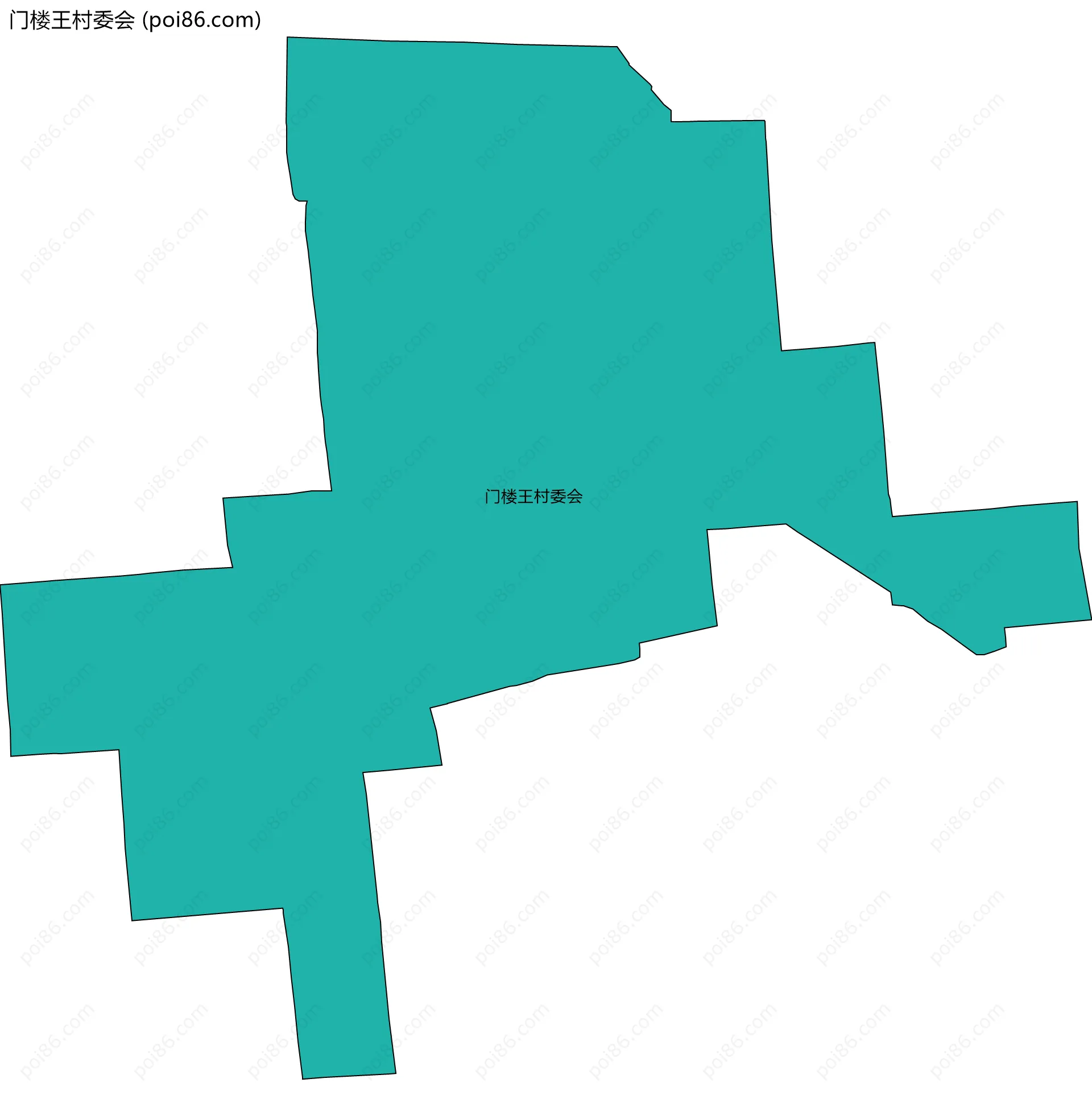 门楼王村委会边界地图