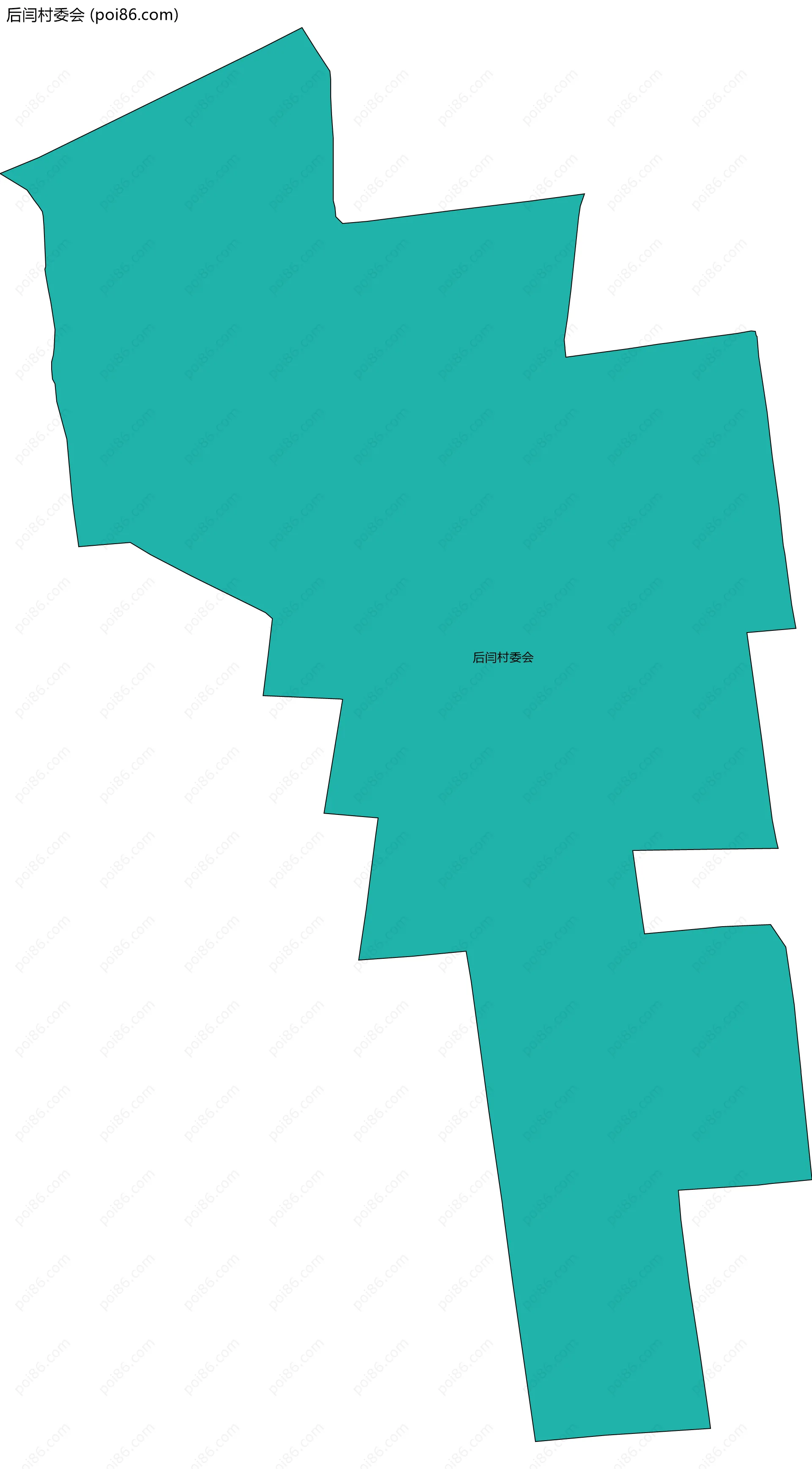 后闫村委会边界地图