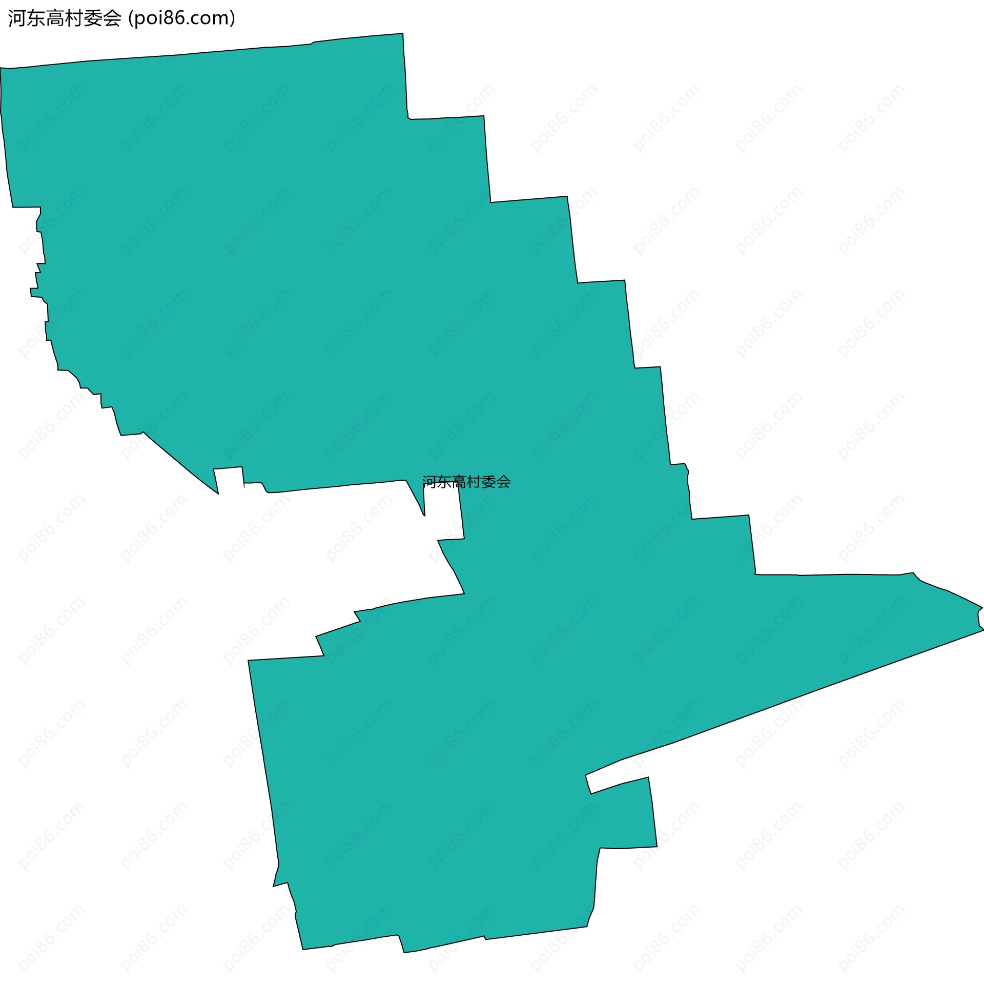河东高村委会边界地图
