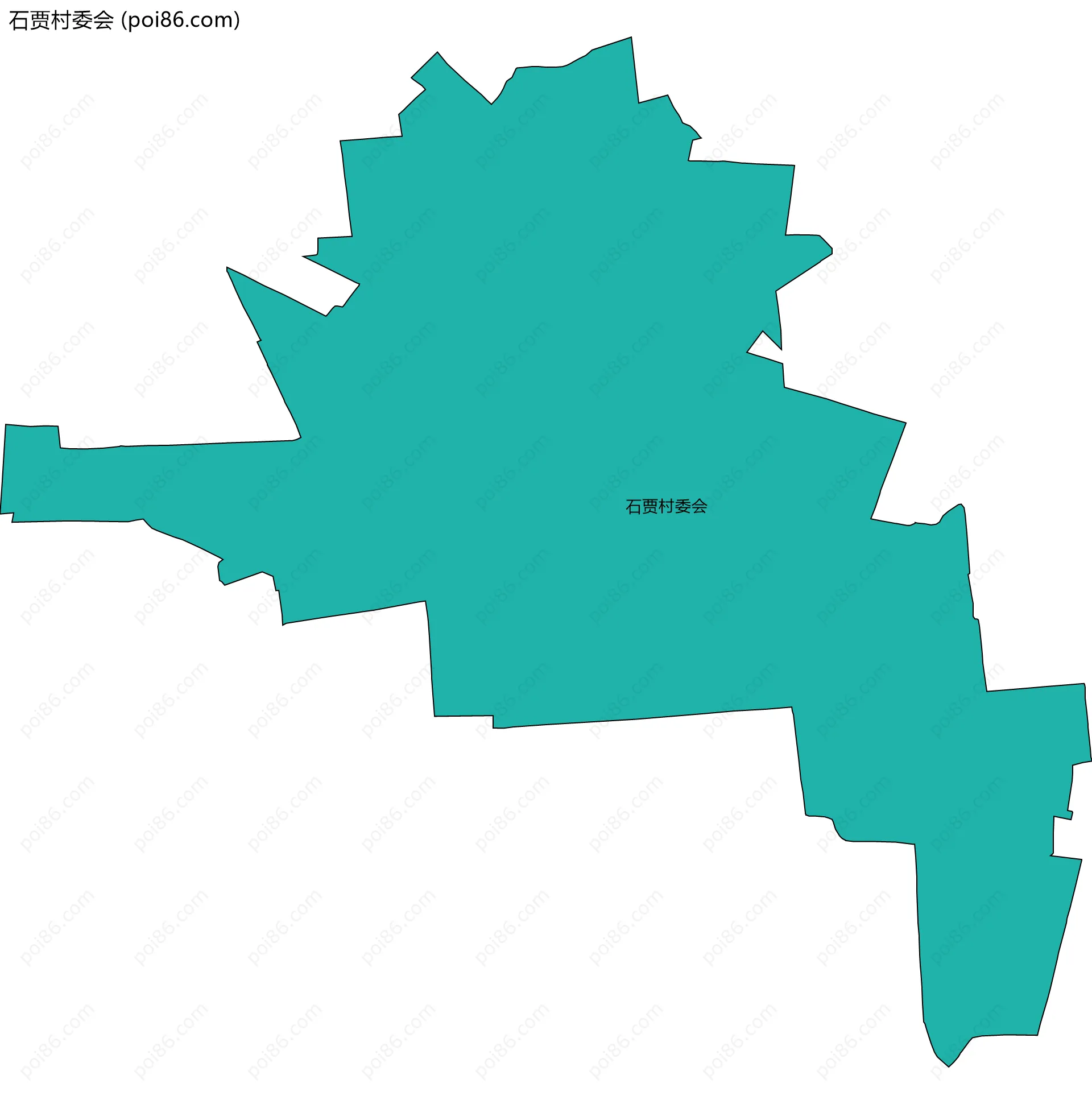 石贾村委会边界地图