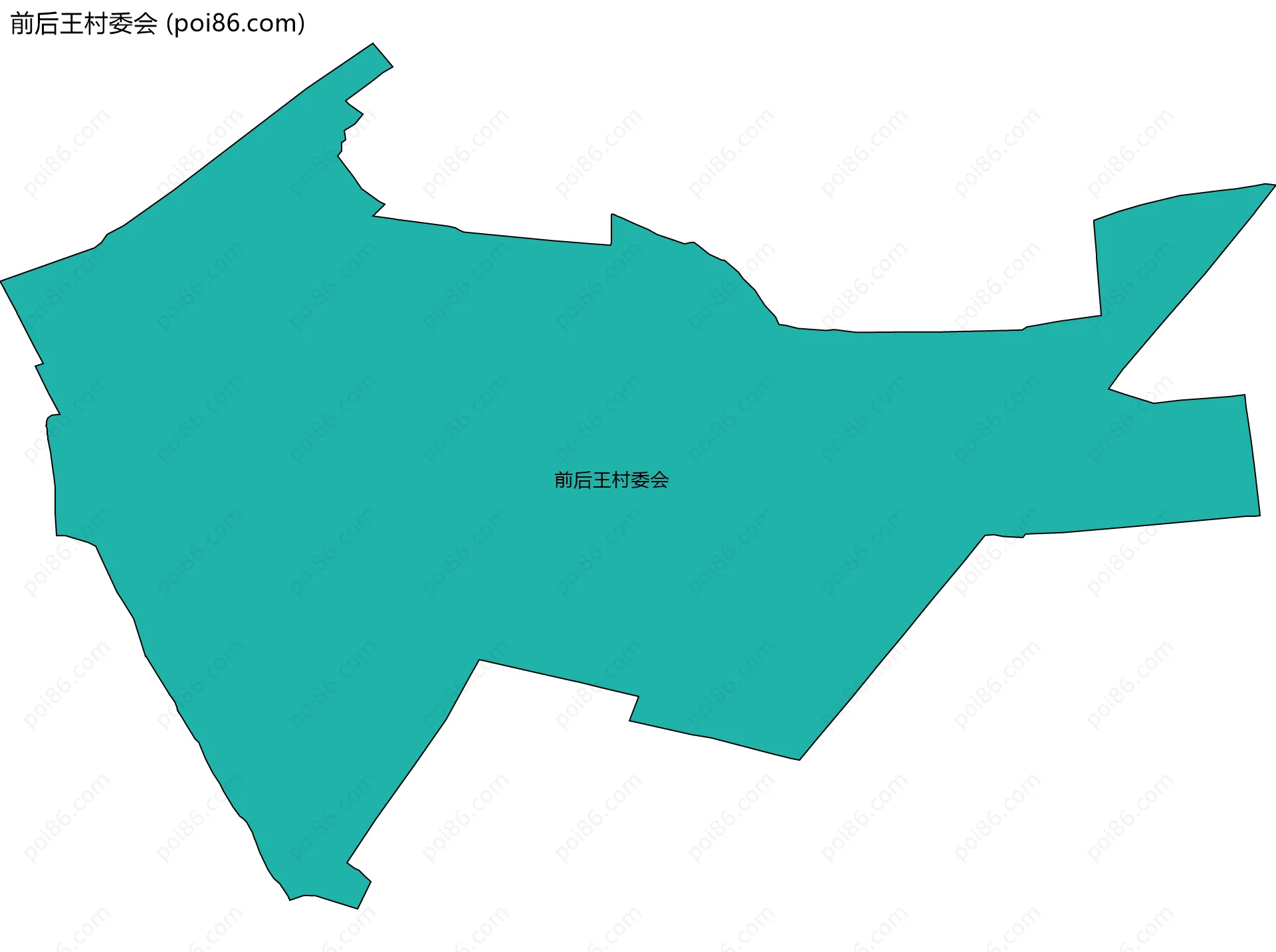 前后王村委会边界地图