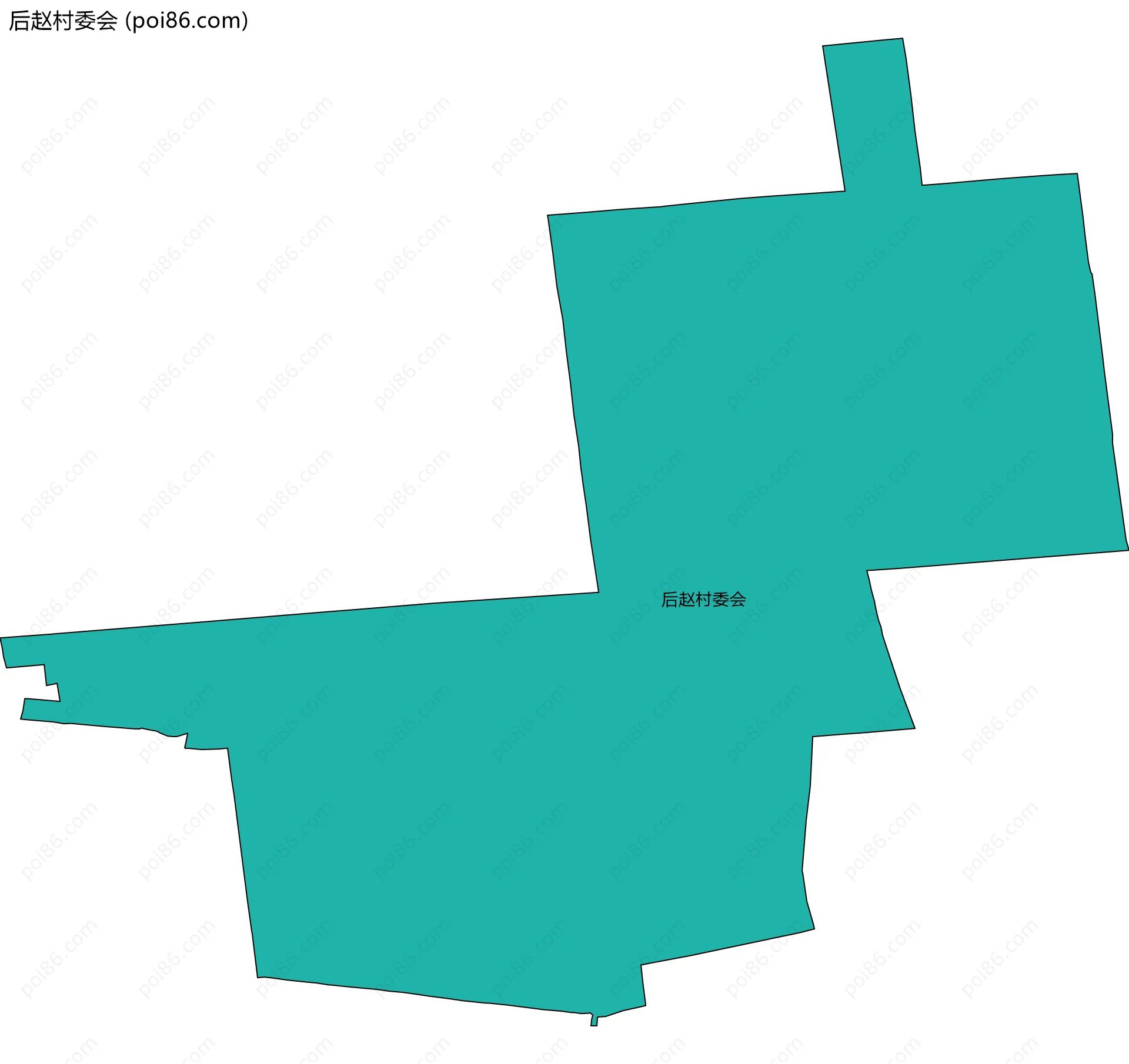 后赵村委会边界地图