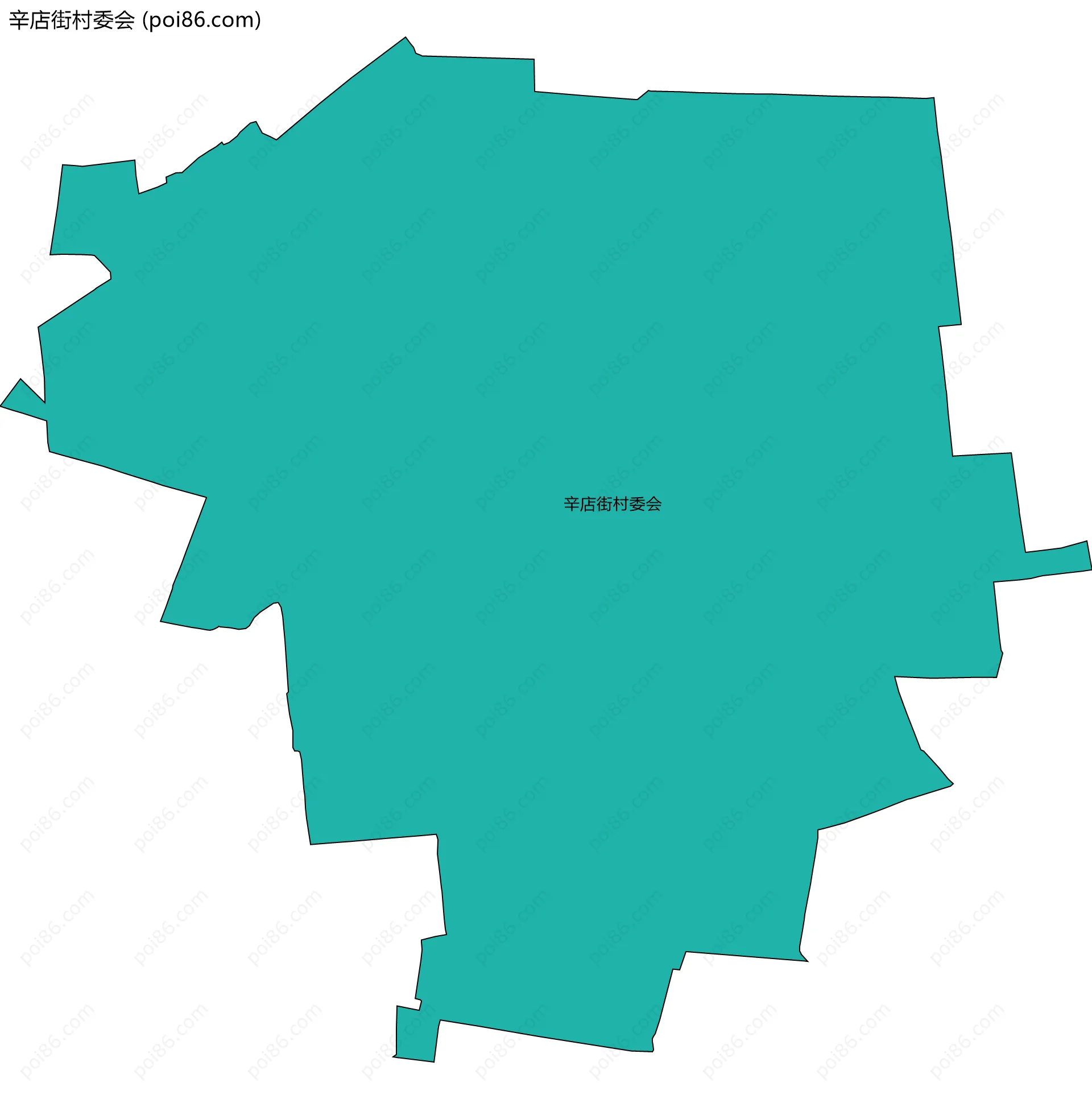 辛店街村委会边界地图