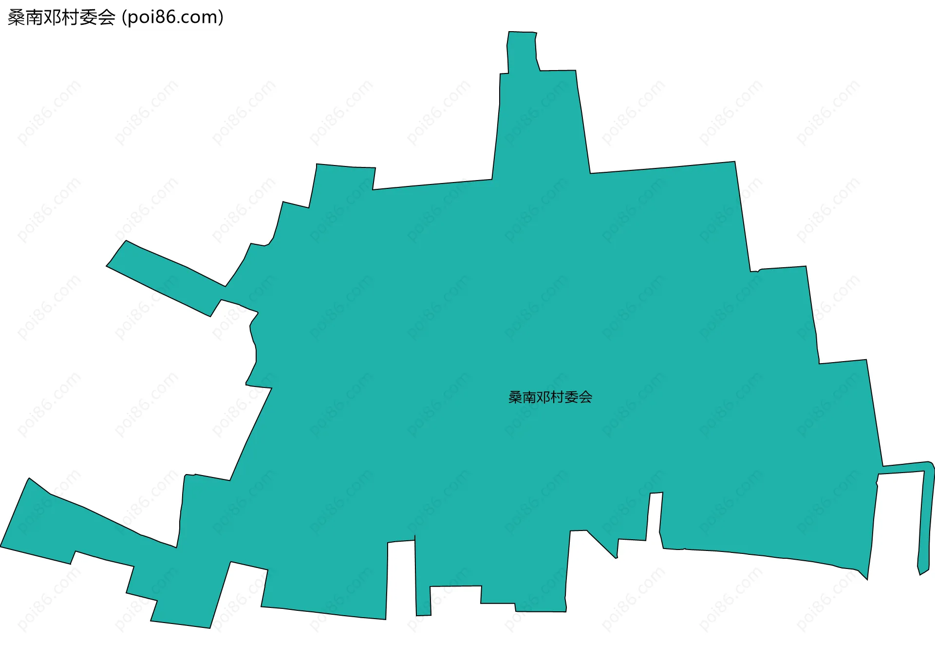 桑南邓村委会边界地图