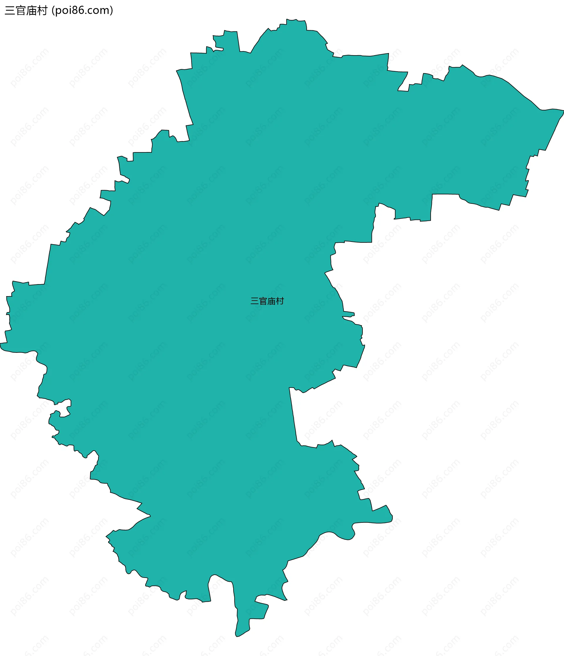 三官庙村边界地图