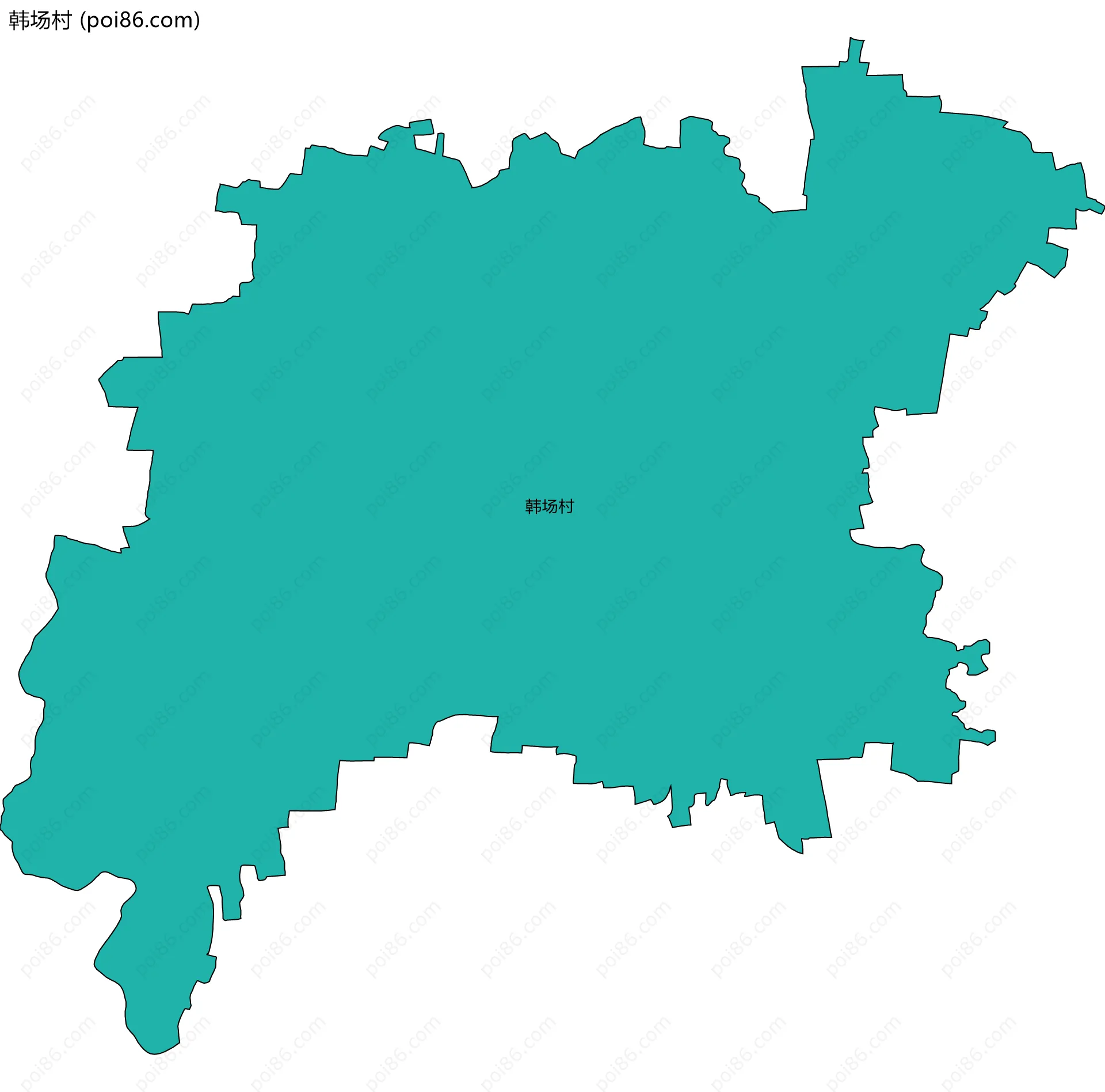 韩场村边界地图
