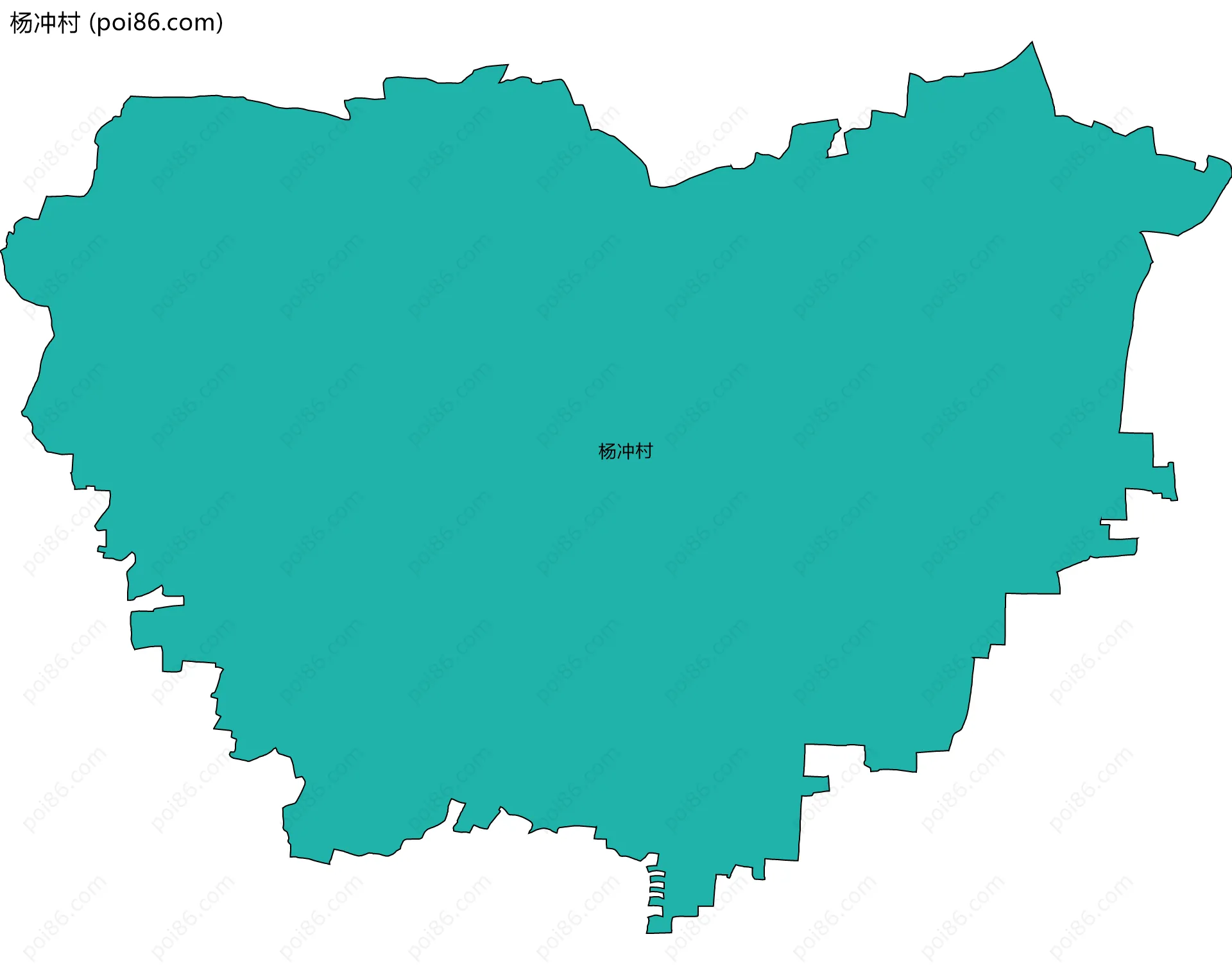 杨冲村边界地图