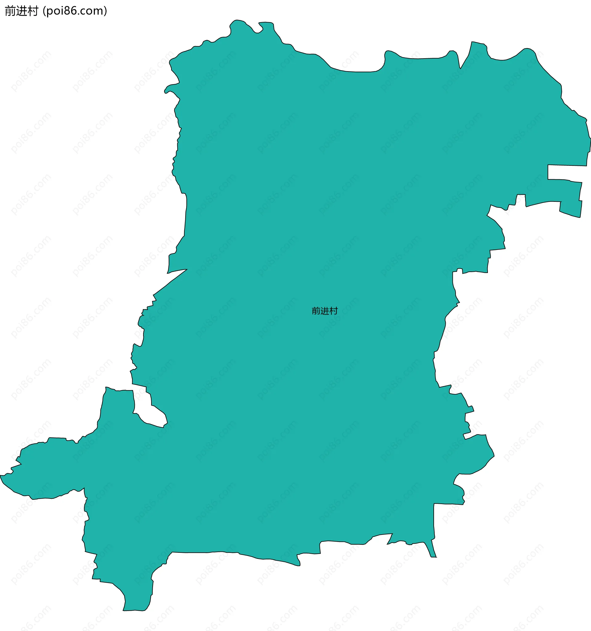 前进村边界地图
