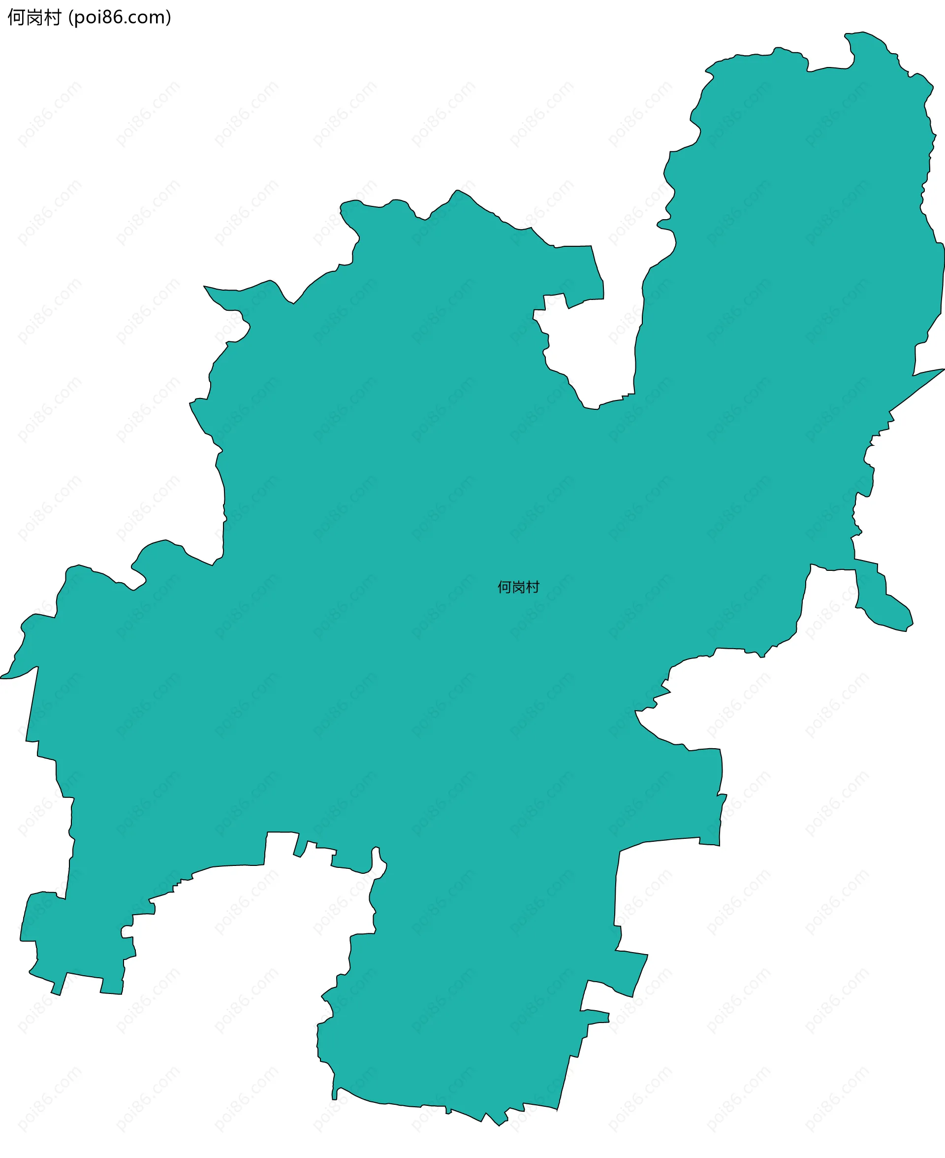 何岗村边界地图