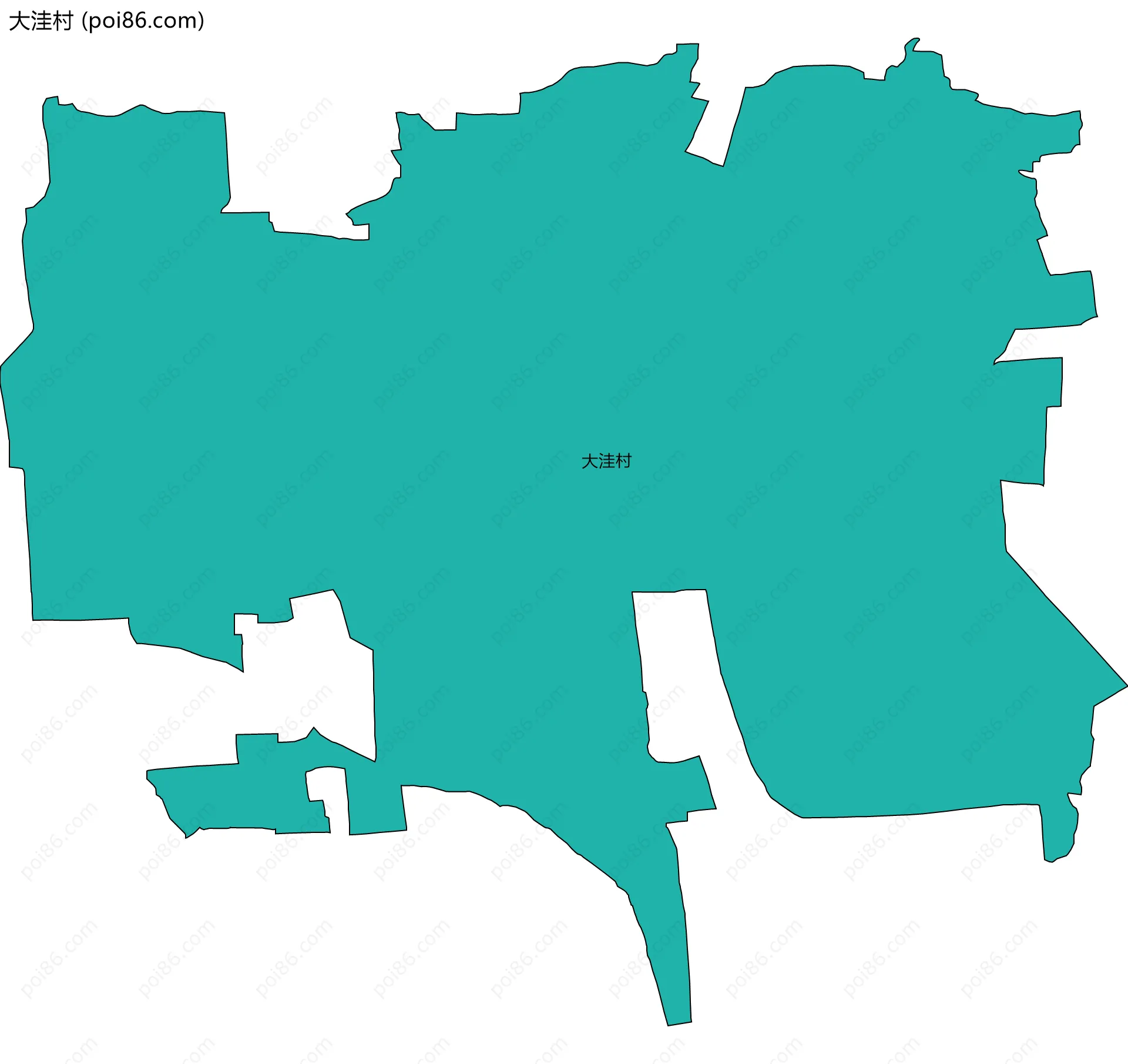 大洼村边界地图