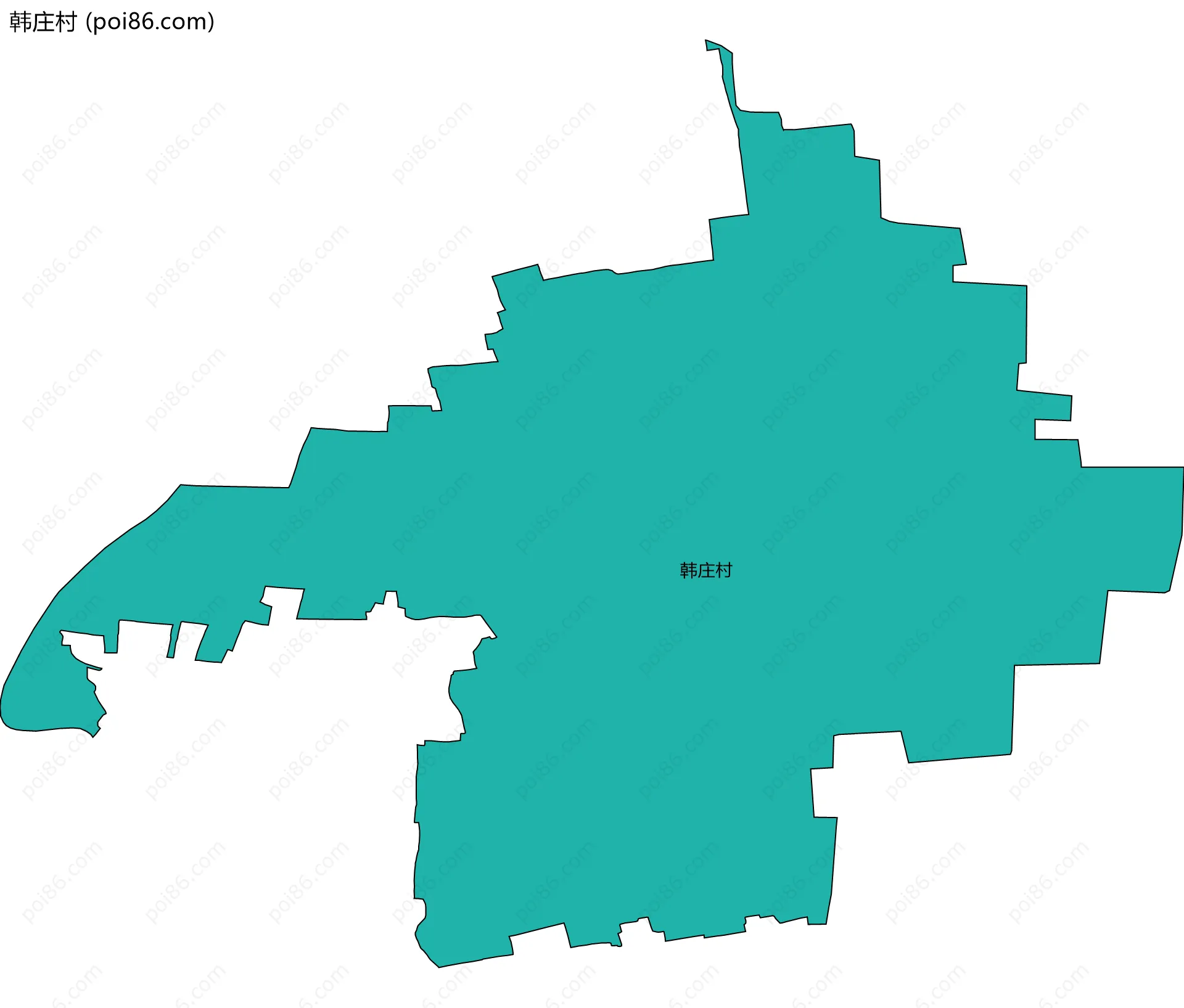 韩庄村边界地图