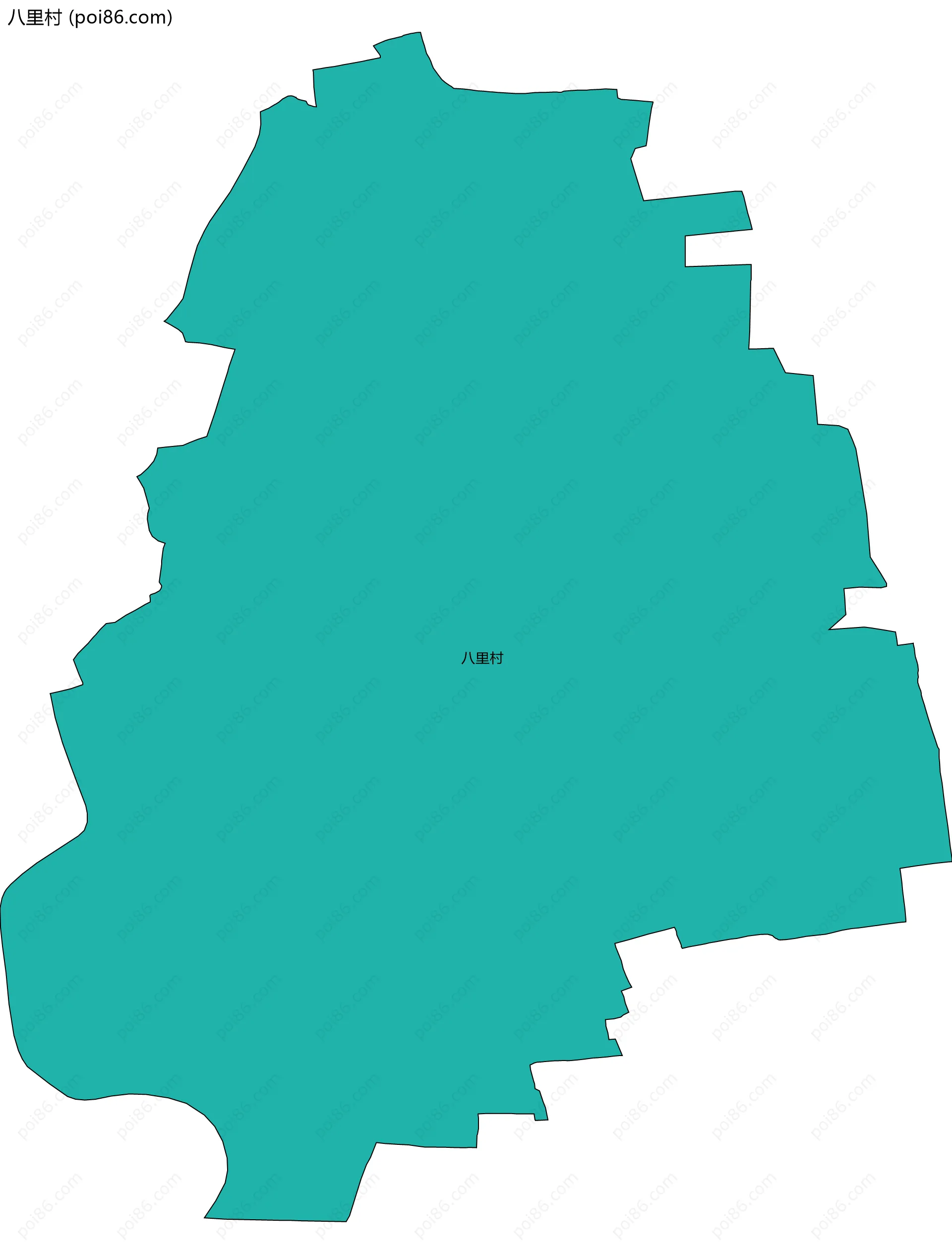 八里村边界地图