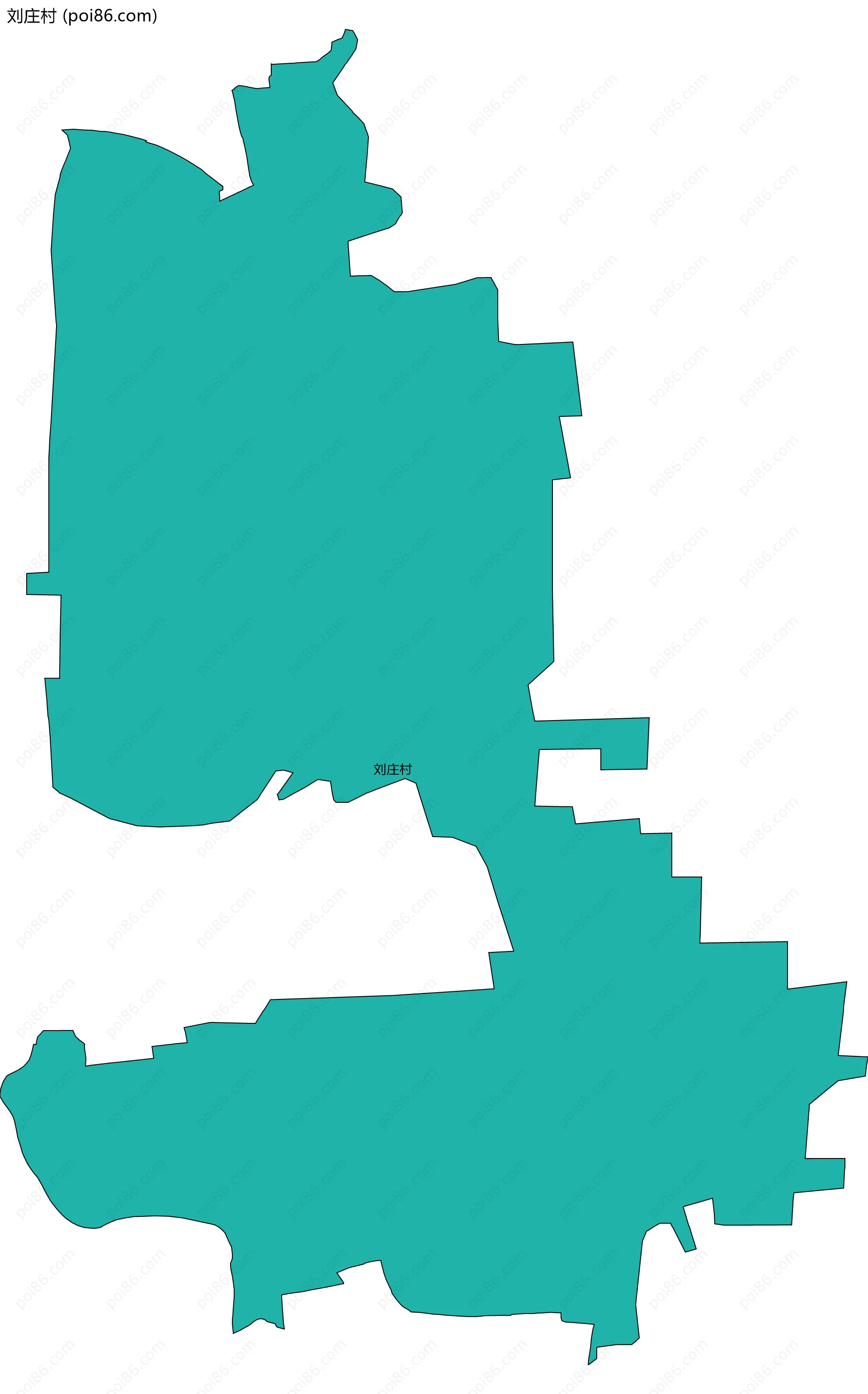 刘庄村边界地图
