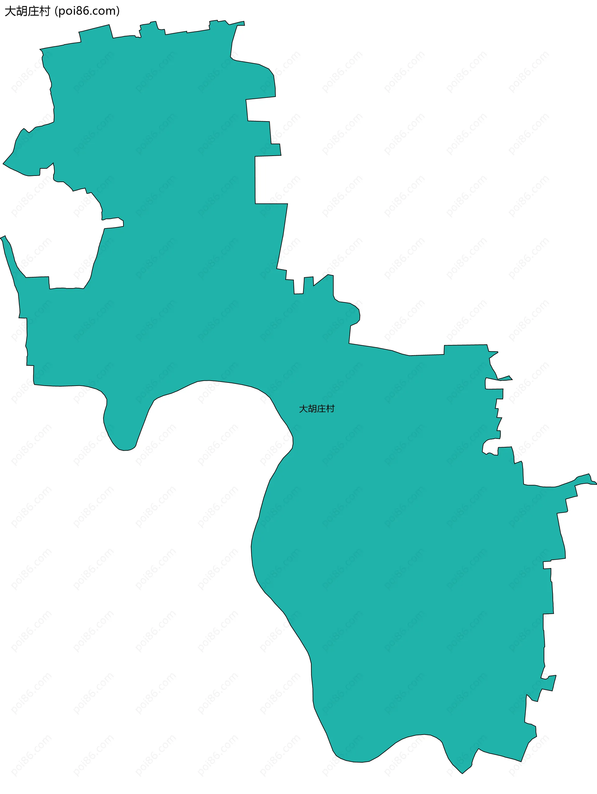 大胡庄村边界地图