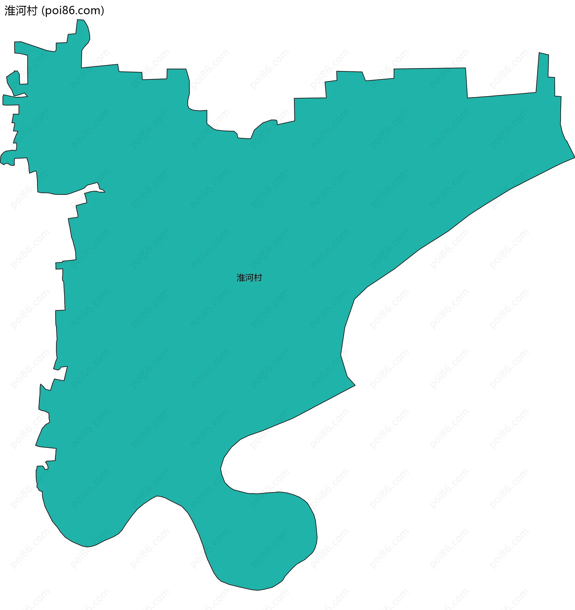 淮河村边界地图