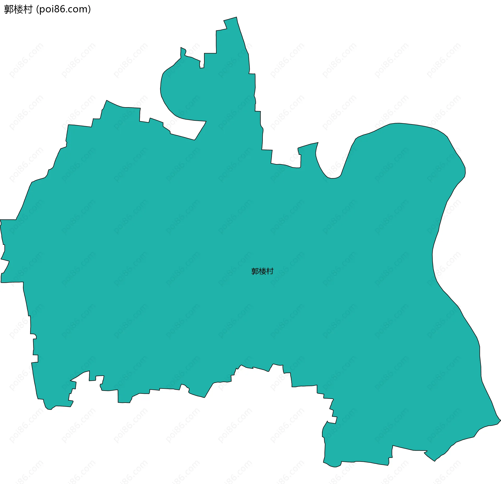 郭楼村边界地图