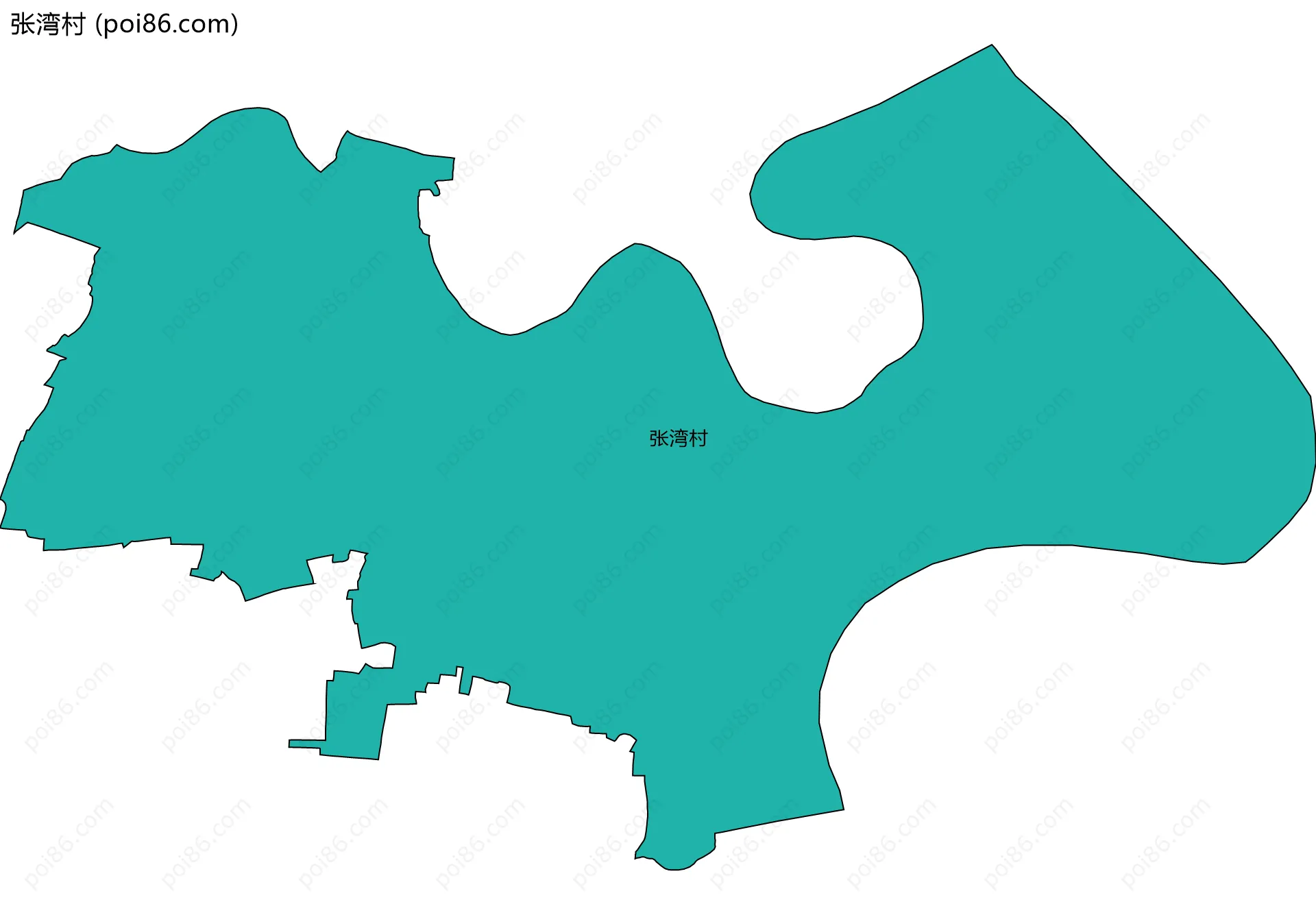 张湾村边界地图