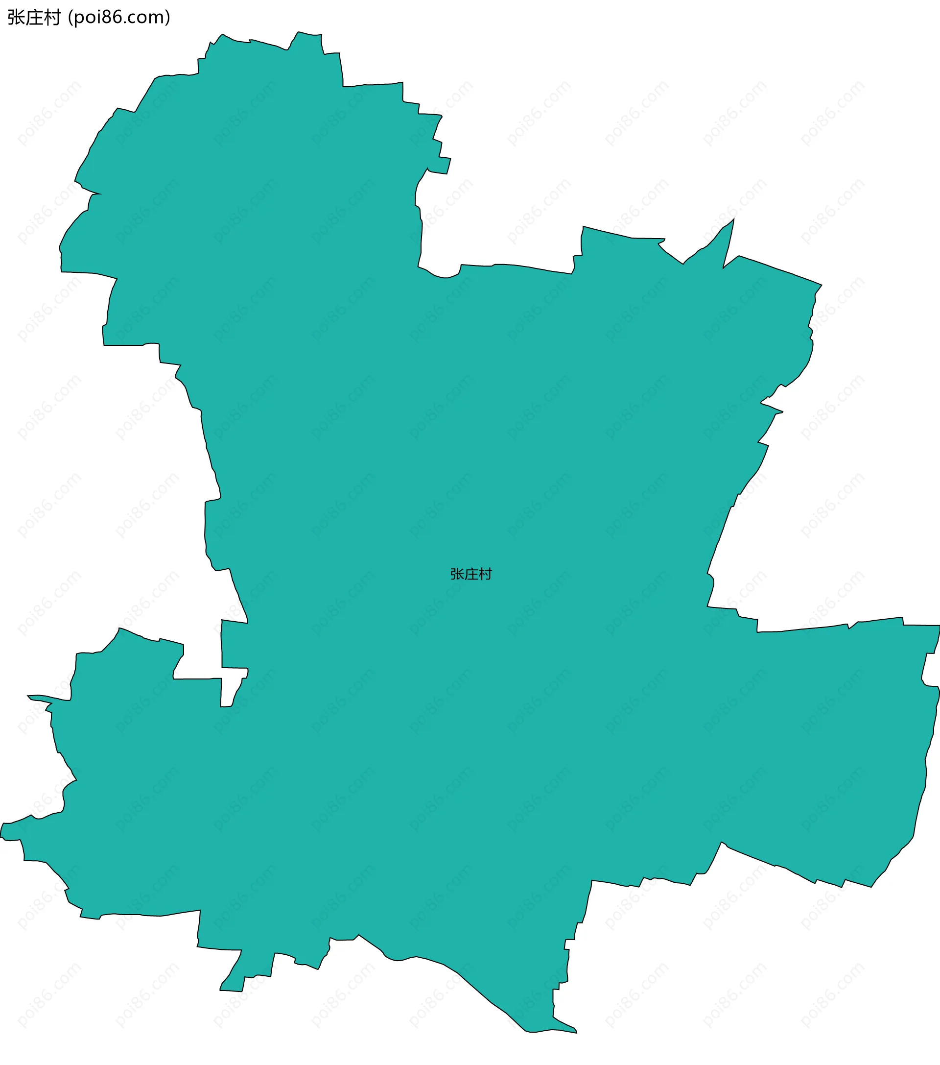 张庄村边界地图