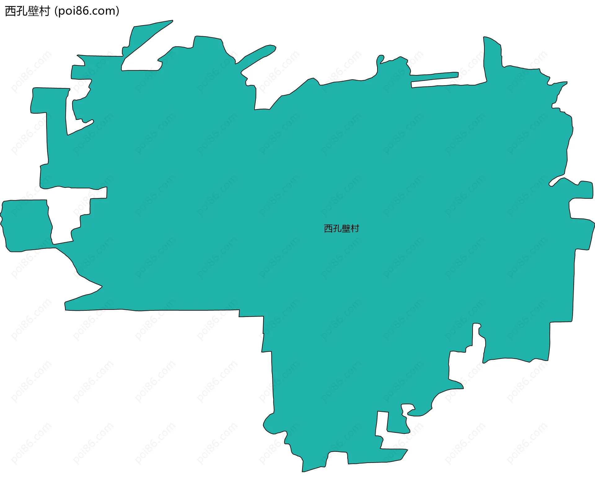 西孔壁村边界地图