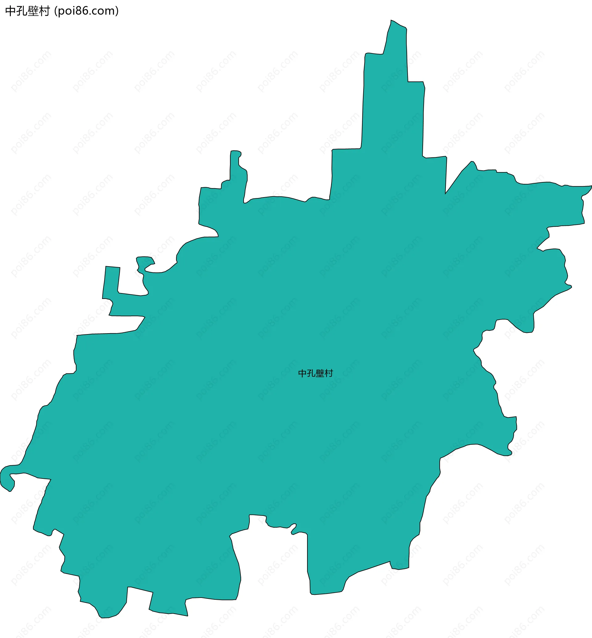 中孔壁村边界地图