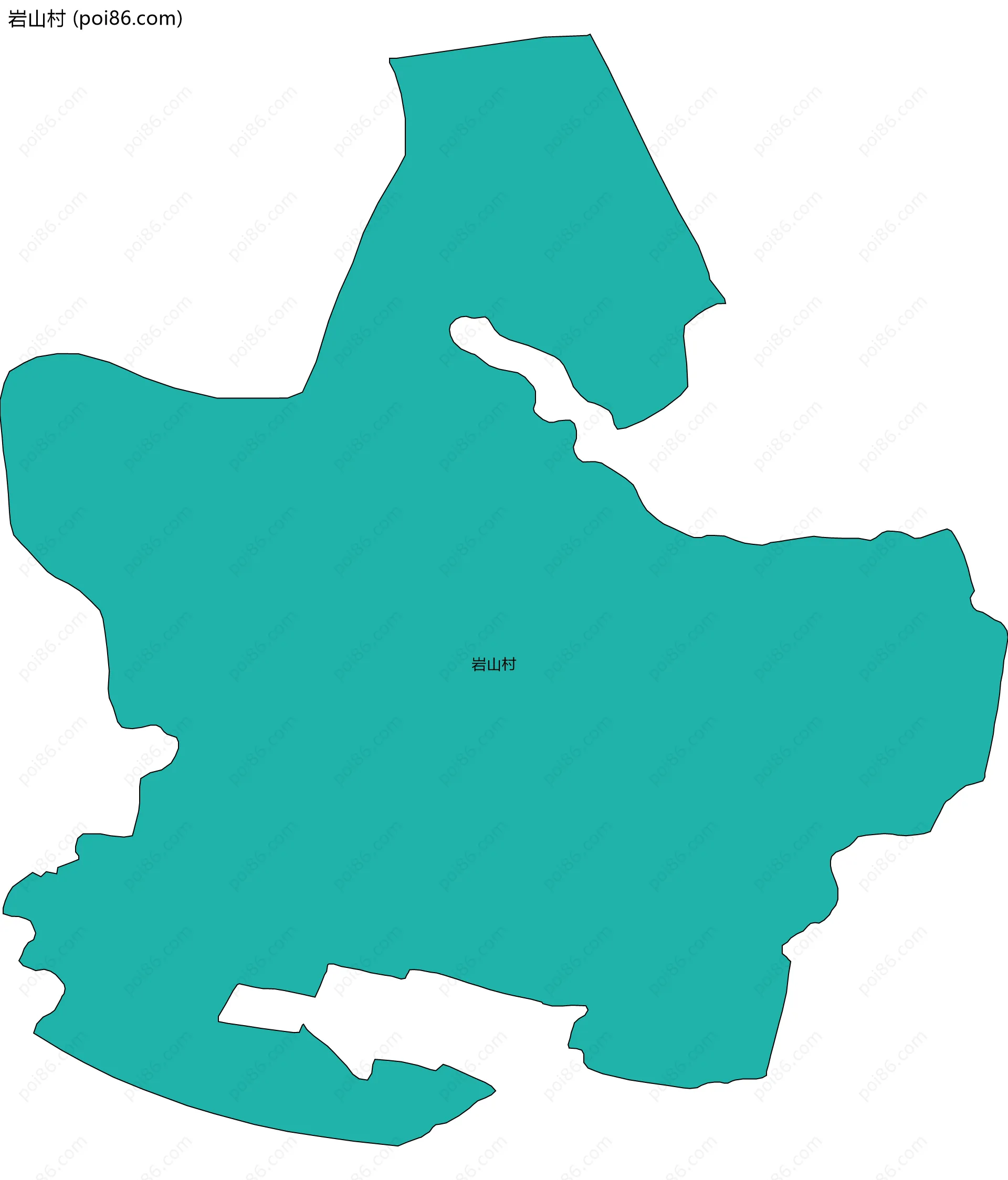 岩山村边界地图