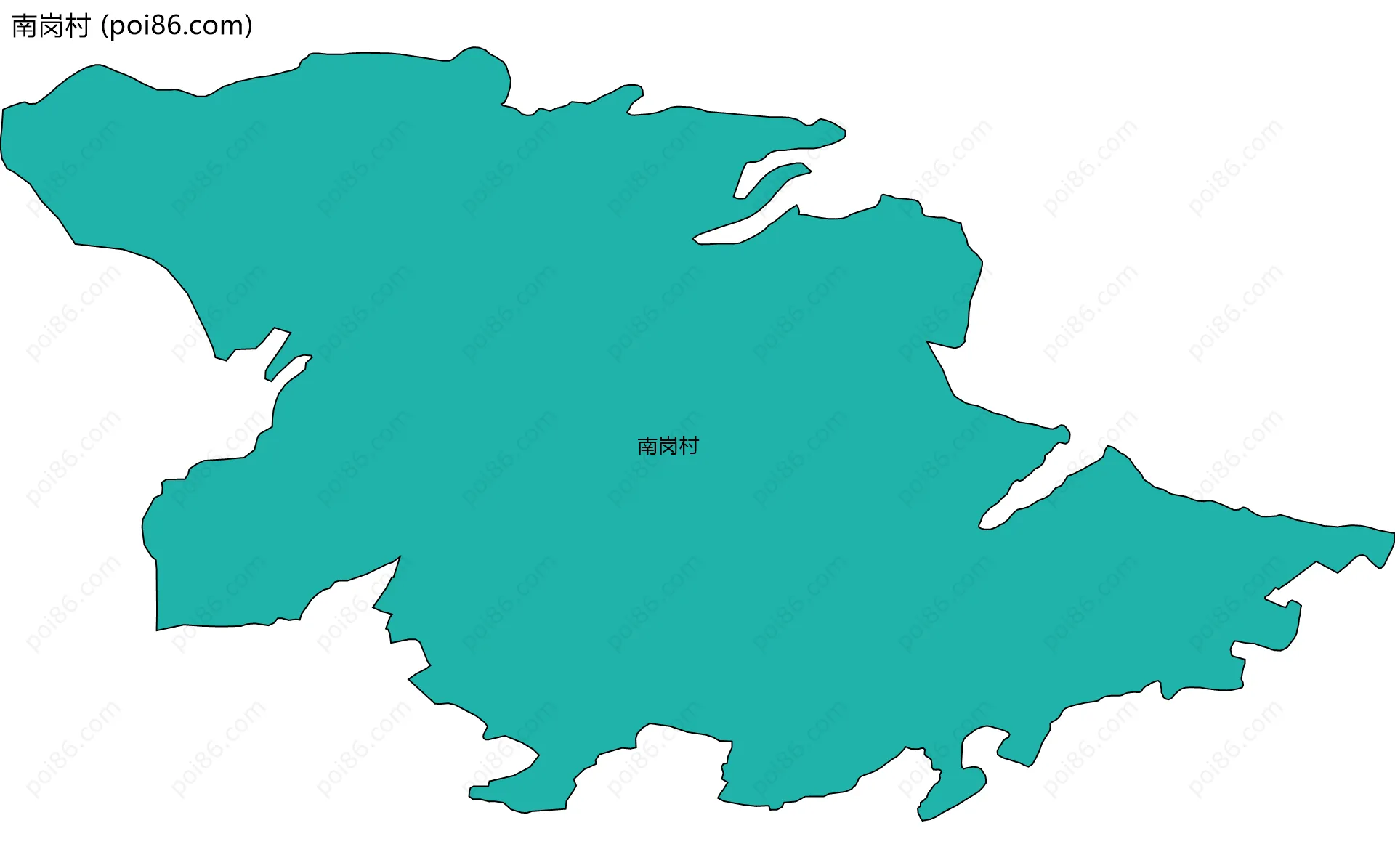 南岗村边界地图