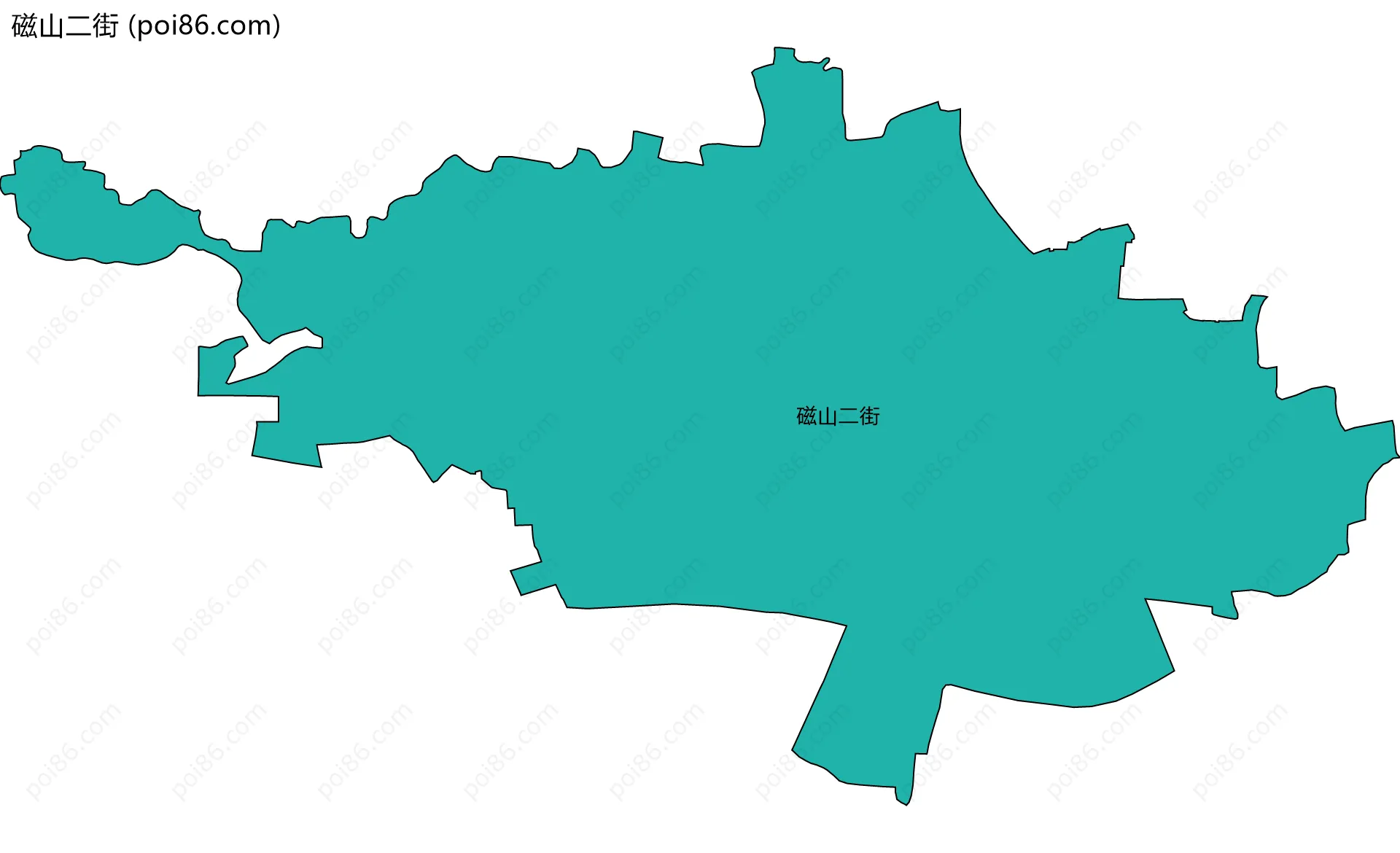 磁山二街边界地图