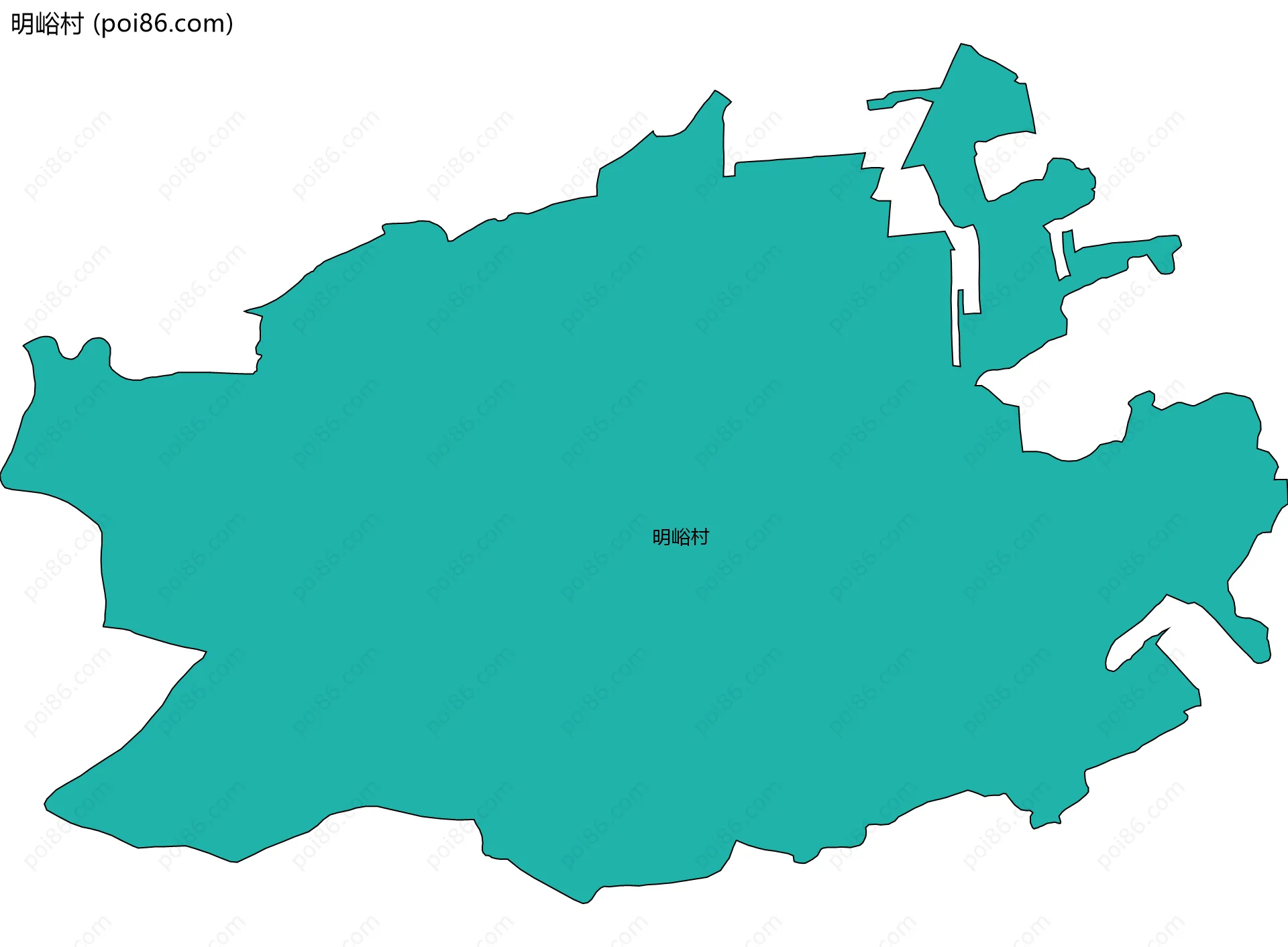 明峪村边界地图