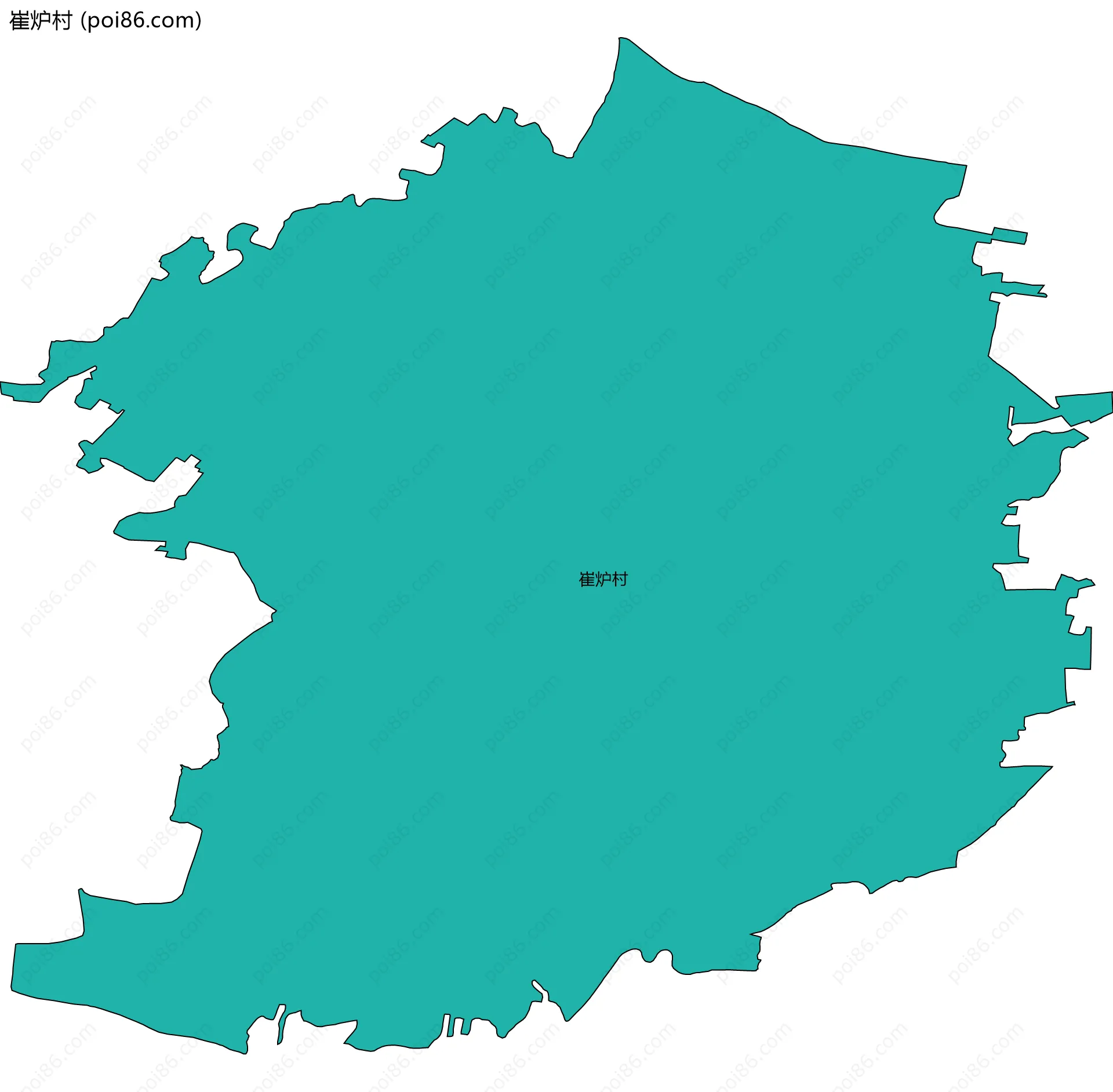 崔炉村边界地图