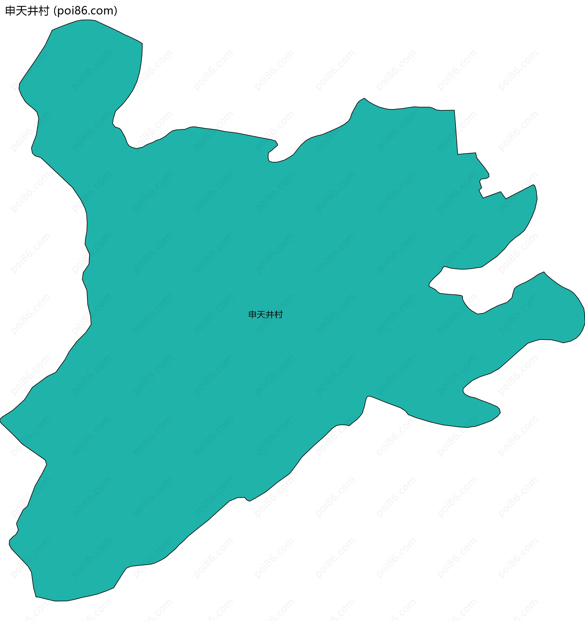 申天井村边界地图