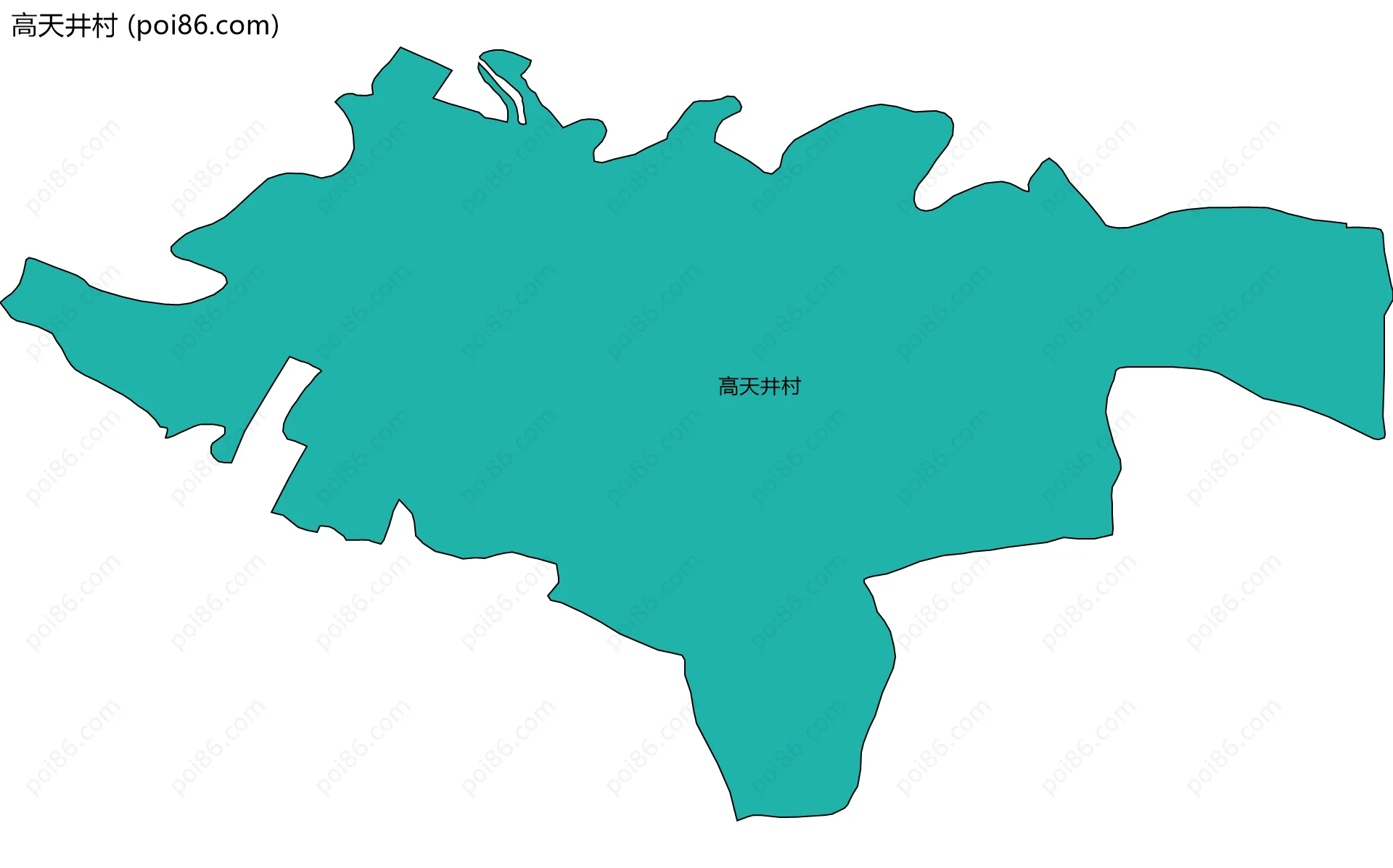 高天井村边界地图