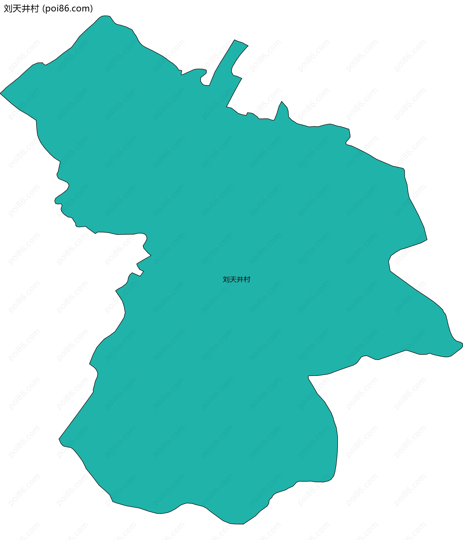 刘天井村边界地图