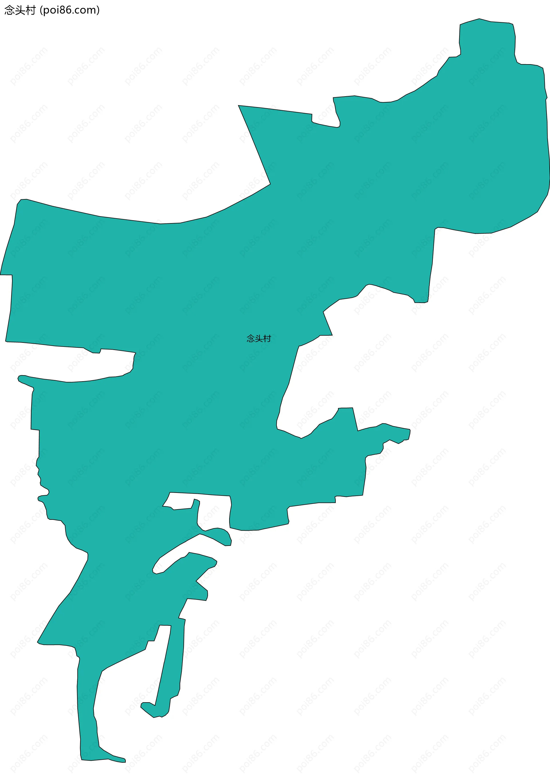 念头村边界地图