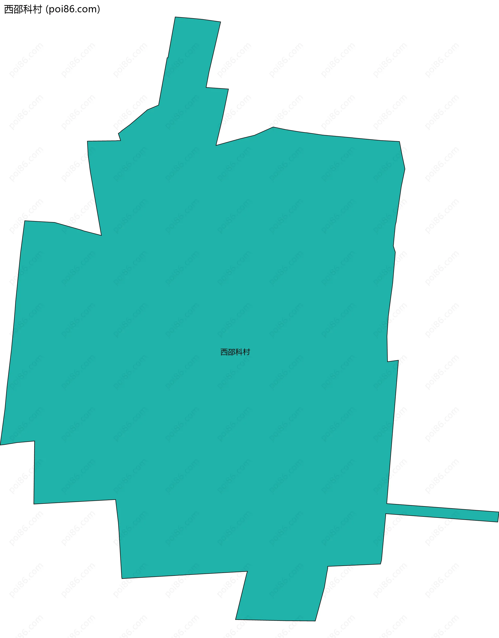 西邵科村边界地图