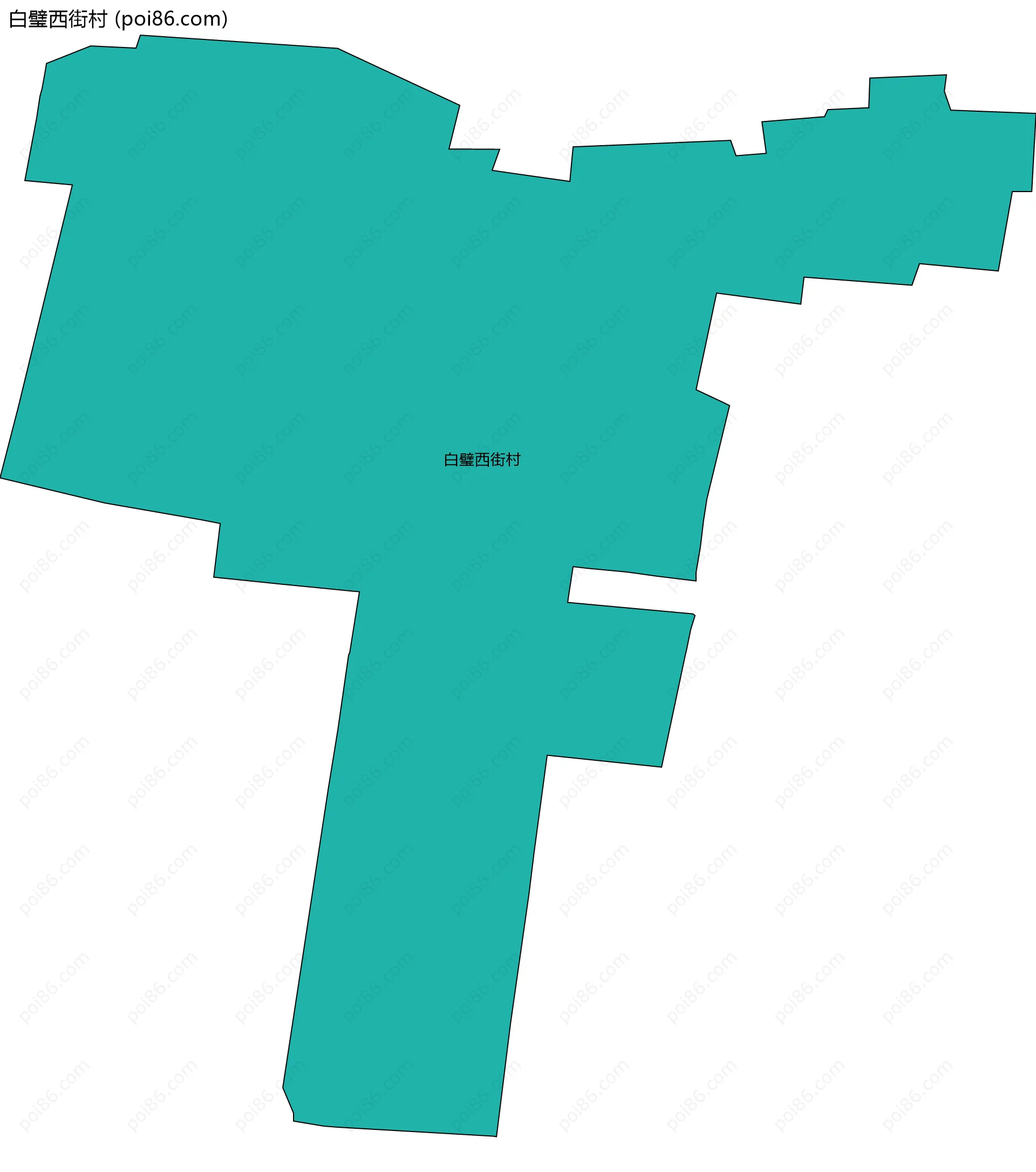 白璧西街村边界地图