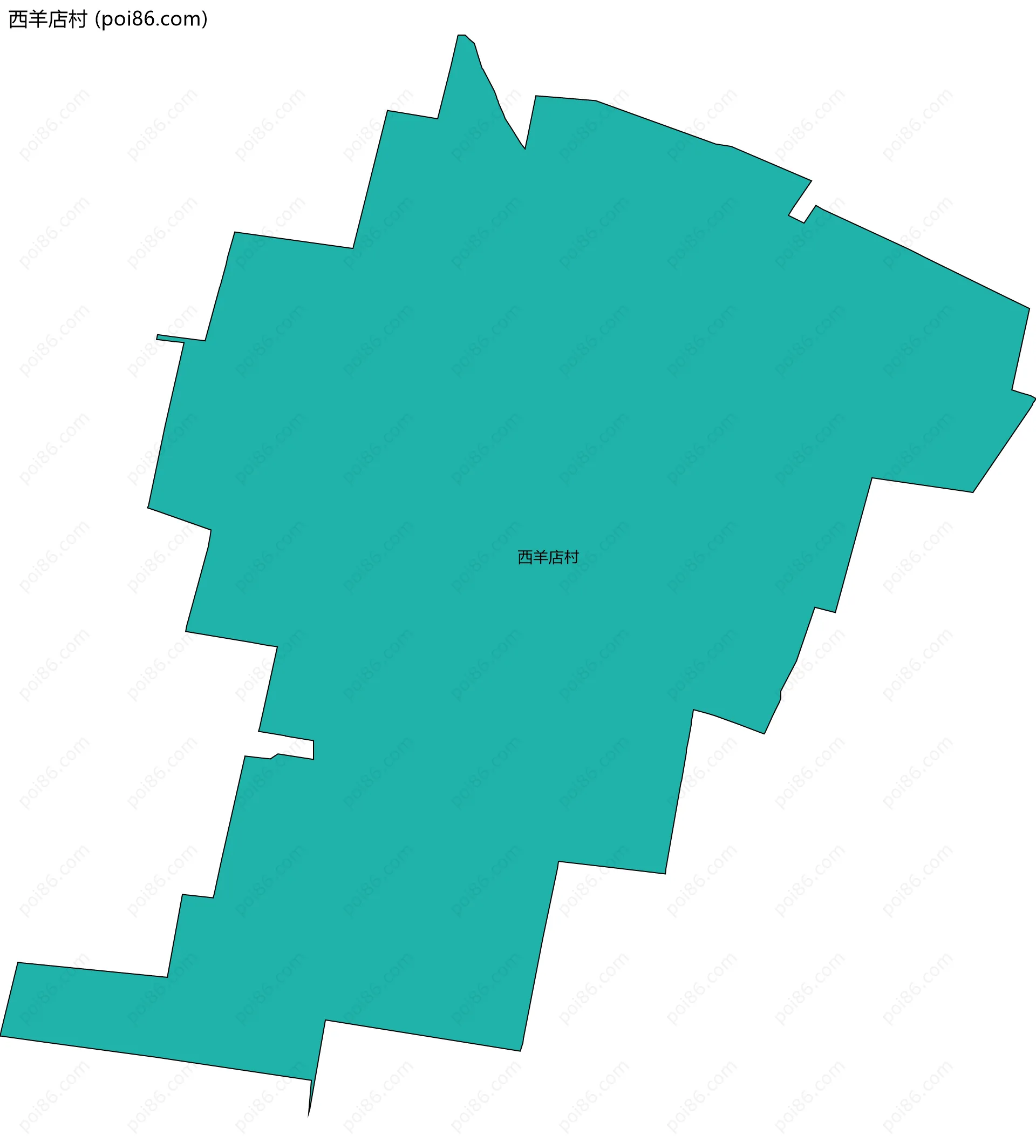 西羊店村边界地图
