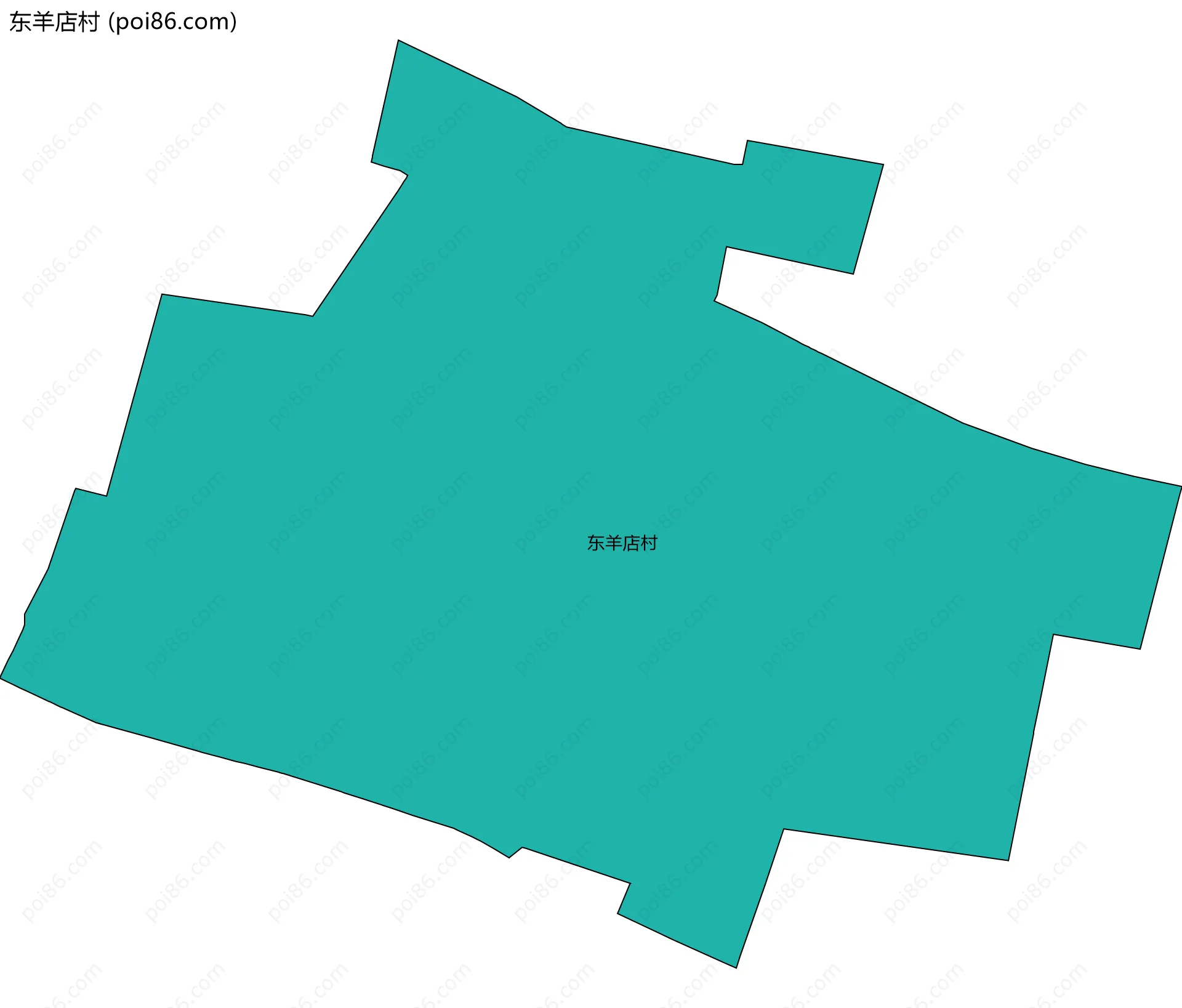东羊店村边界地图