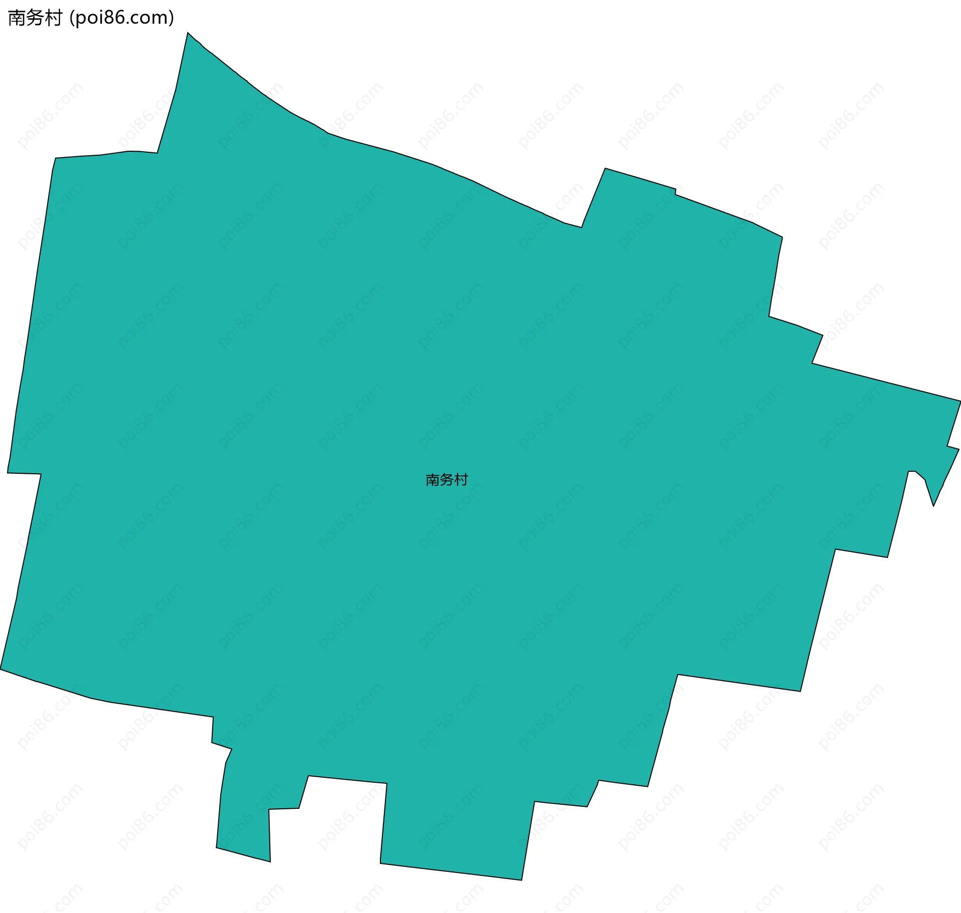 南务村边界地图