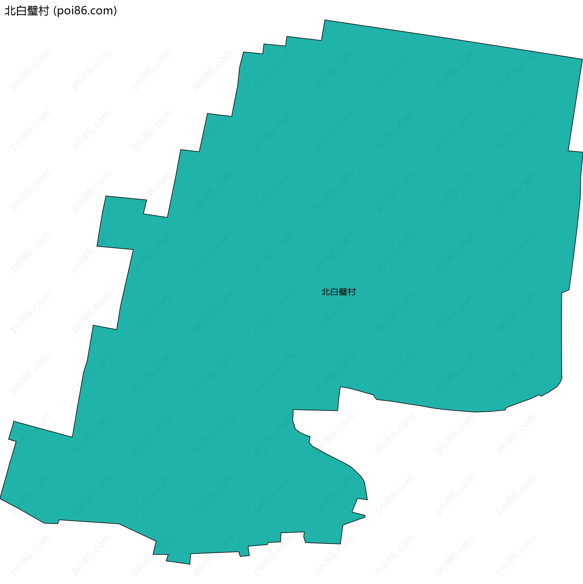 北白璧村边界地图