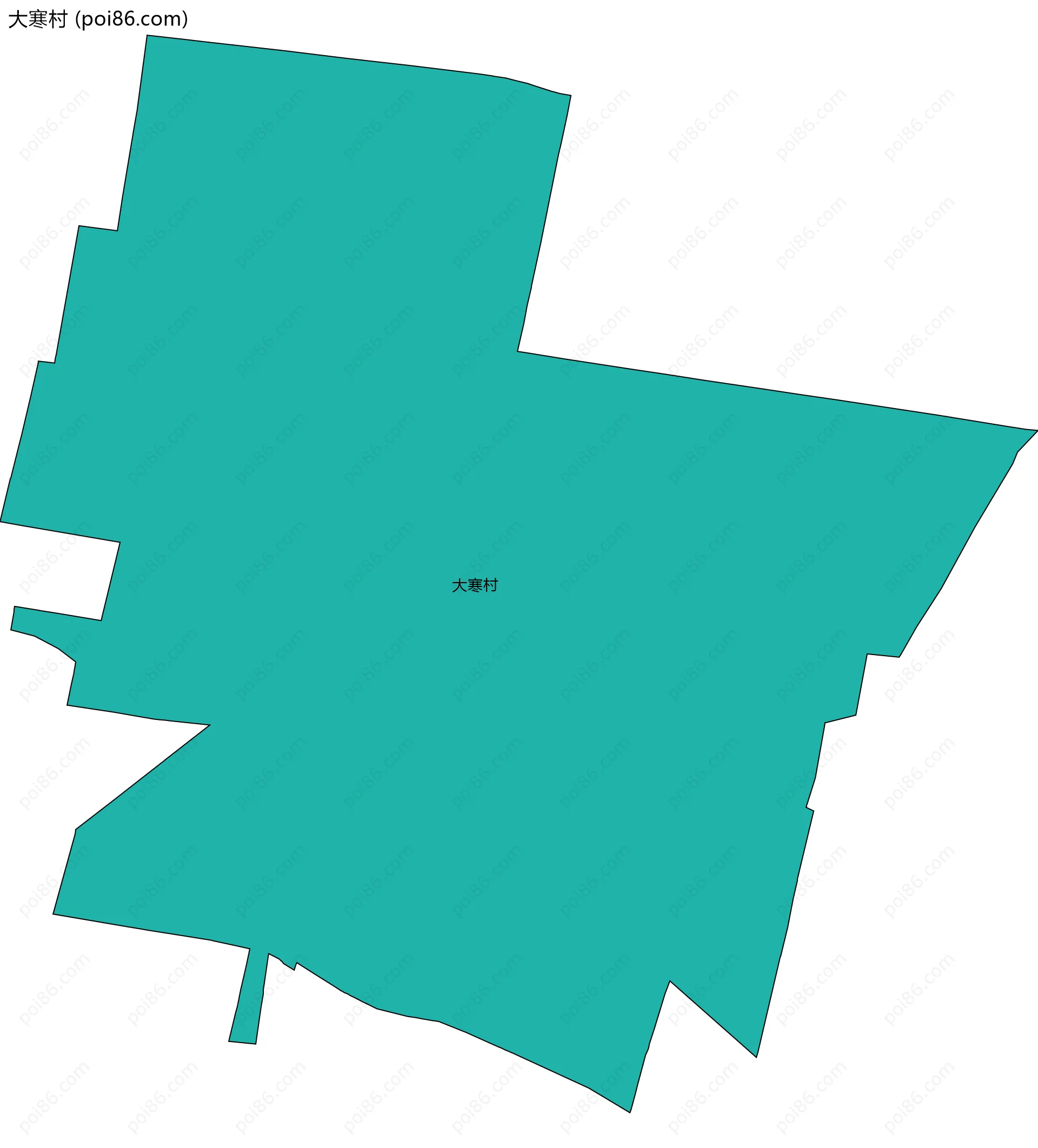大寒村边界地图