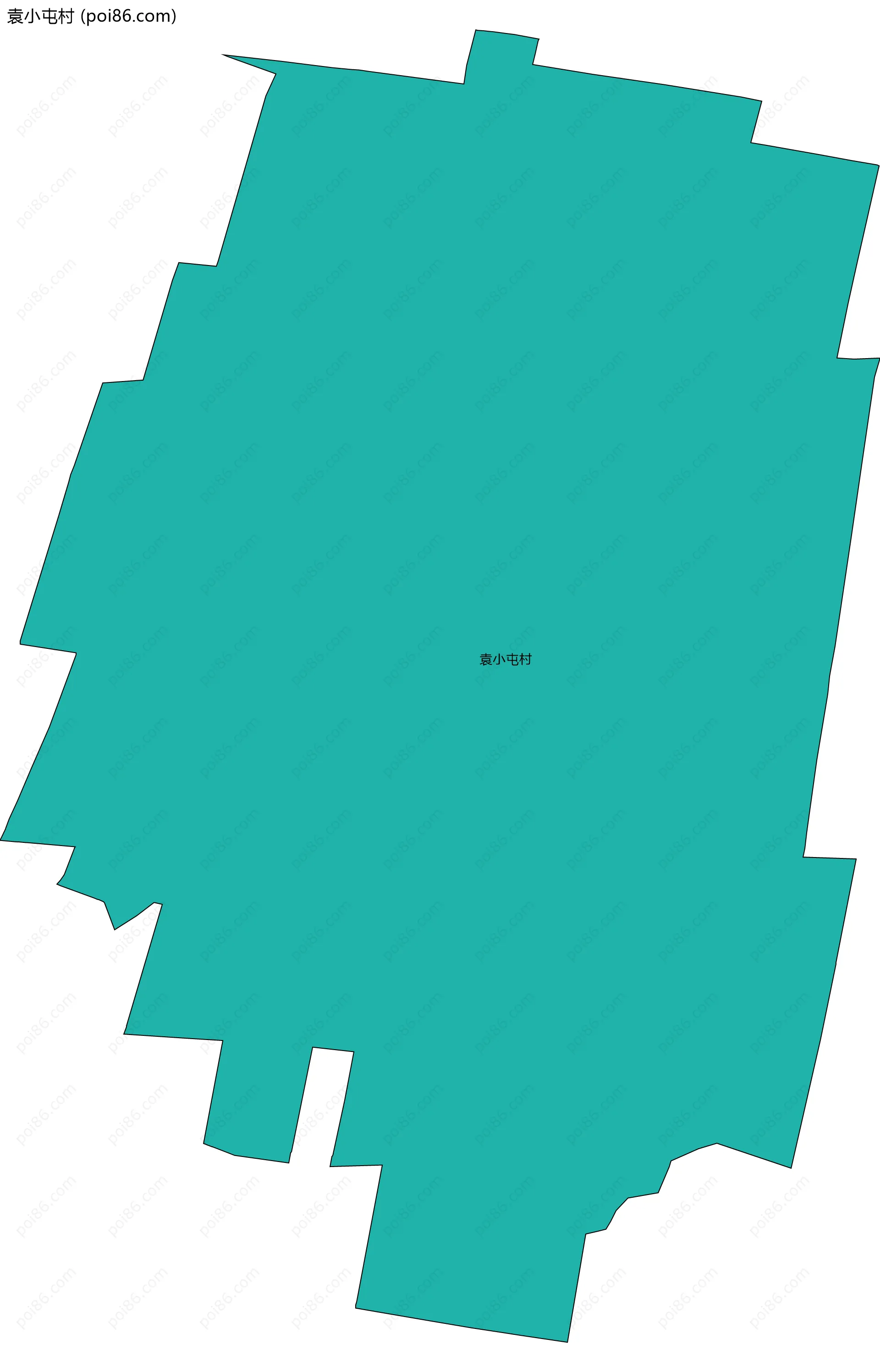 袁小屯村边界地图